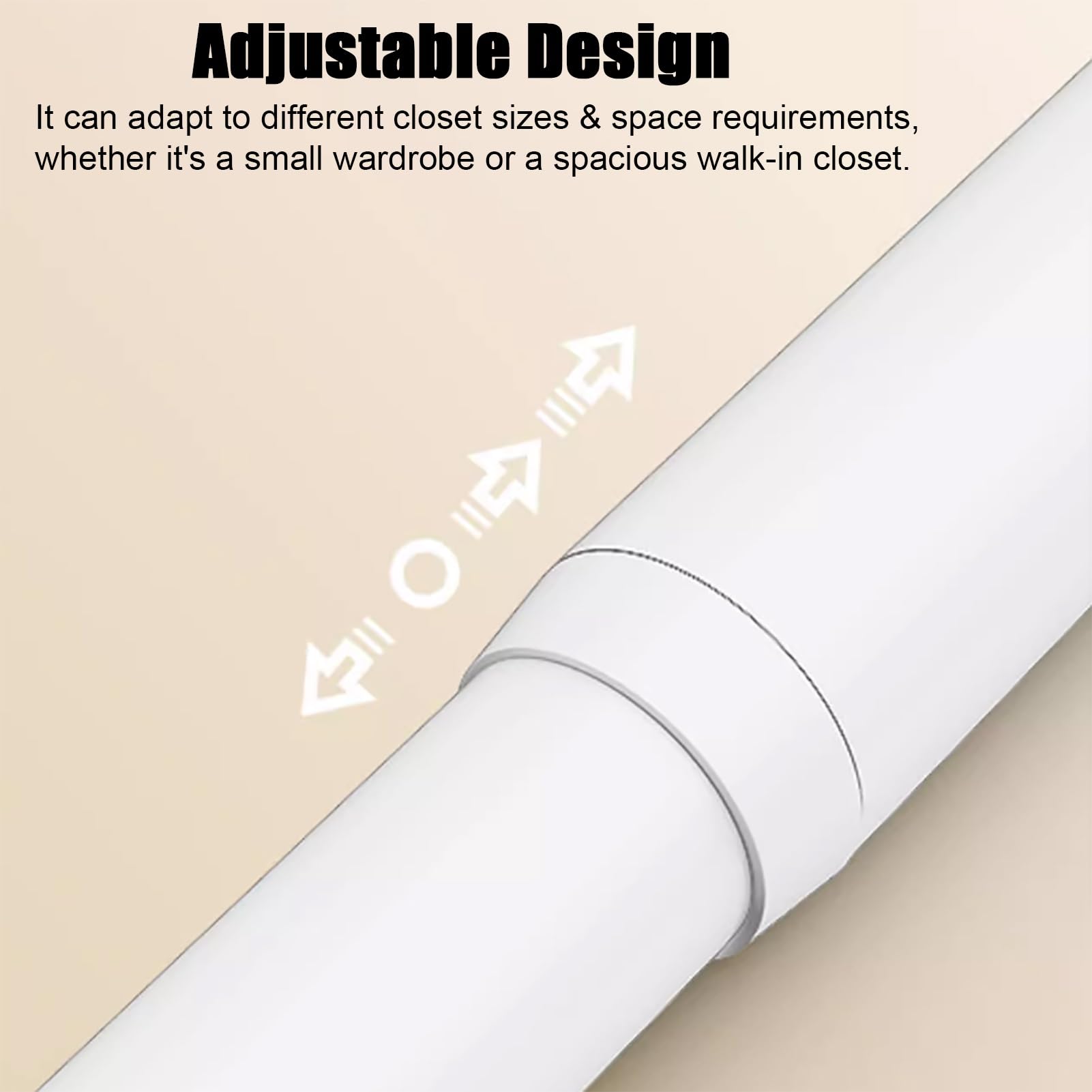 Tringle extensible pour penderie et buanderie, tringle de rangement amovible en métal pour vêtements