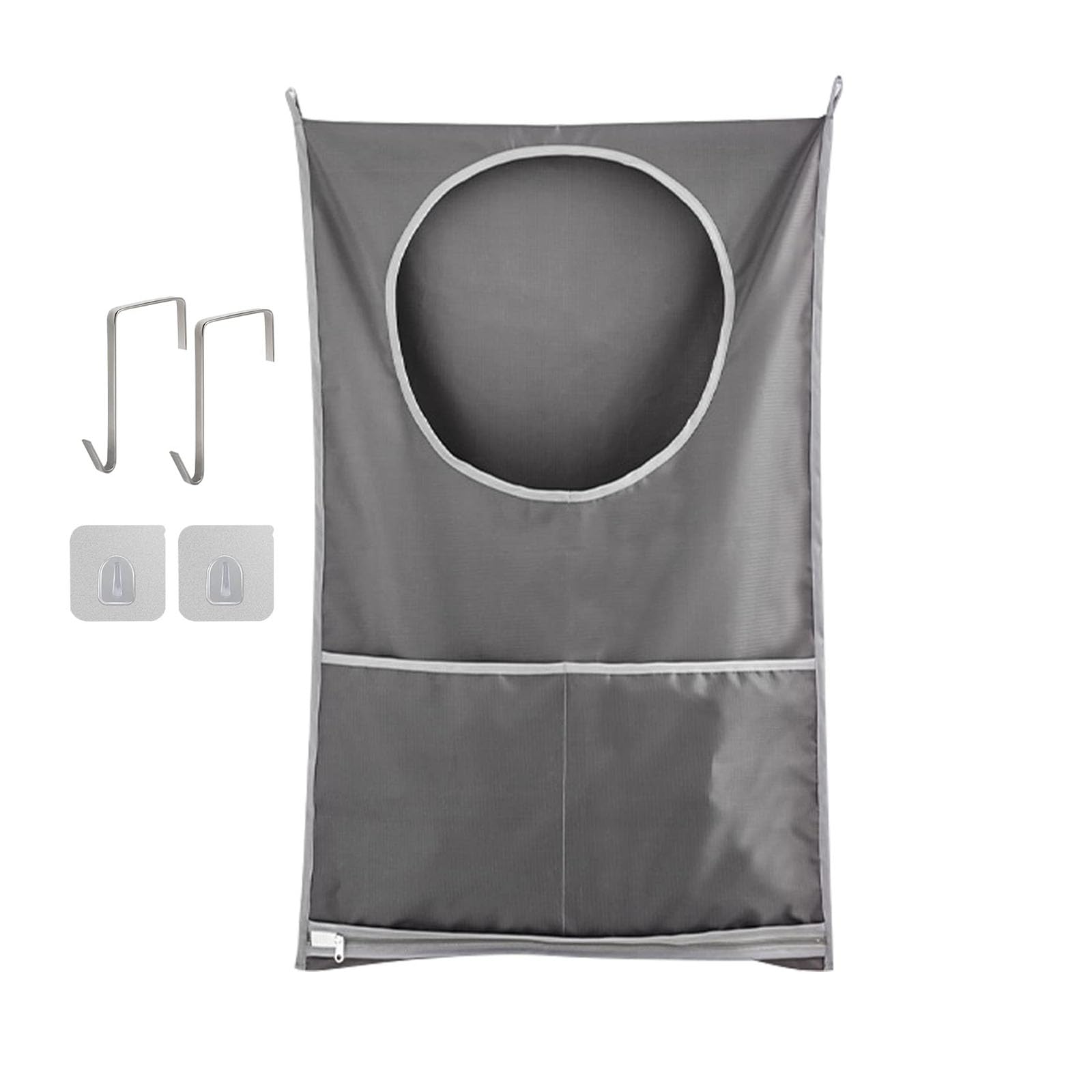 EXQIOUR Large Hanging Laundry Hamper Bag, Clothes with 2 Types Hooks for Managing Dirty Clothes Storage Hamper