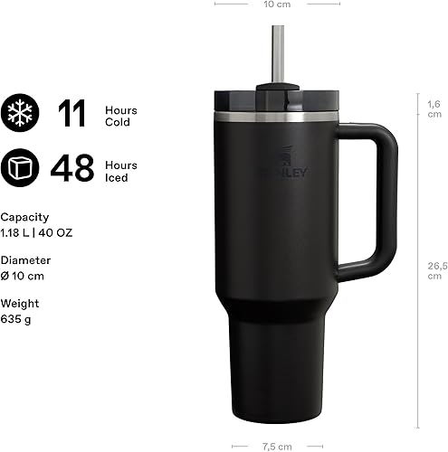 Miniatura 2 de Stanley 1913 Quencher H2.0 Flowstate Tumbler 1.2L - Cold for 11 Hours - Iced for 48 Hours - Metal Water Bottle with Straw, Handle and Lid -