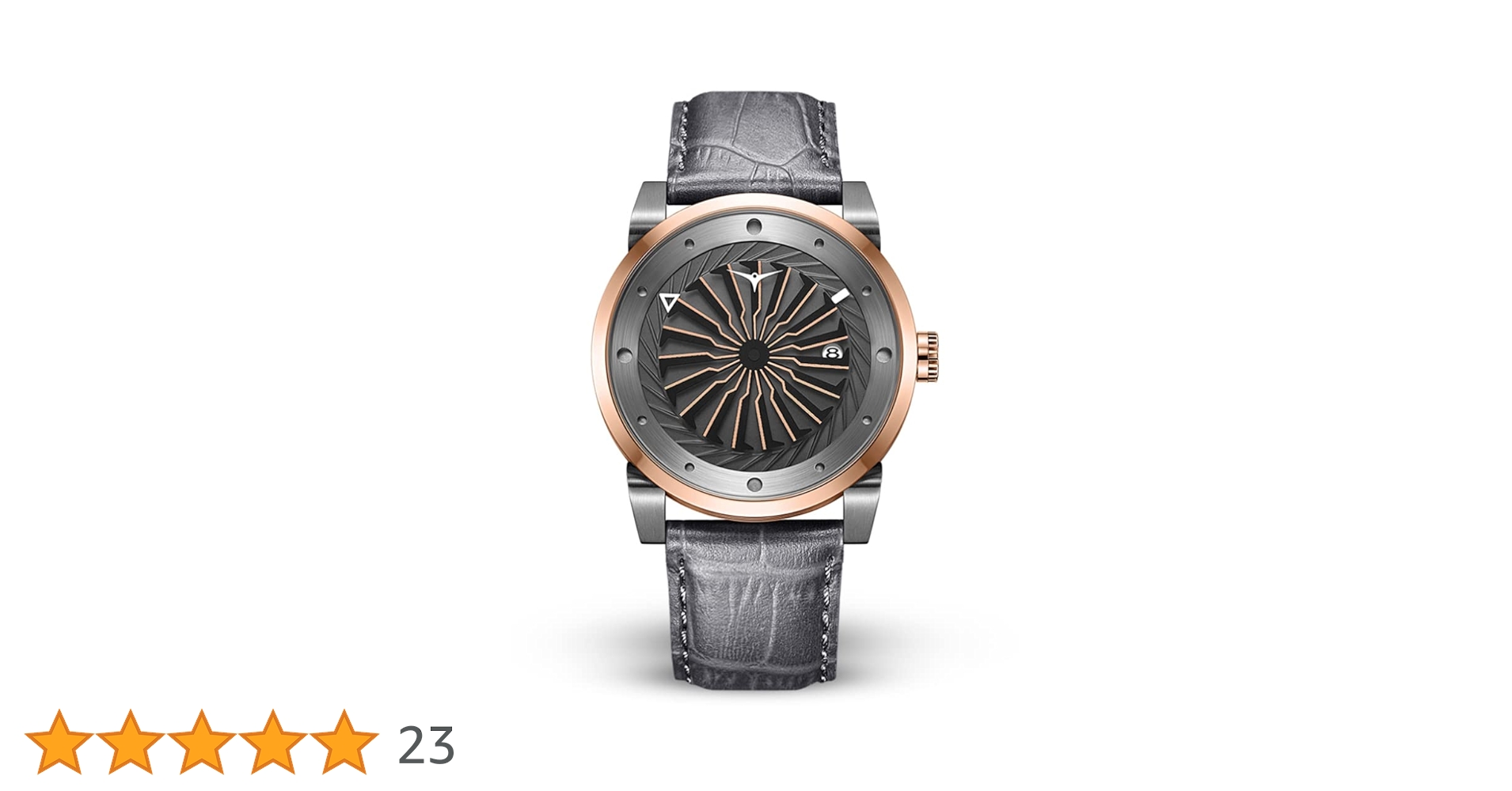 時計 ZINVO FUSION Automatic Watch ZINVO Blade Fusion Gray Leather - Worldwide
