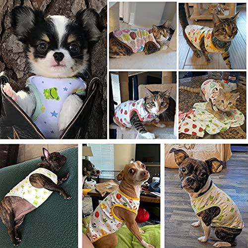Petcare 3 Pack Dog Shirt Cute Puppy Dog Clothes For Small Dogs Girl Soft Cotton Pet Sleeveless Vest Chihuahua Yorkie Clothes Shih Tzu Dog Outfit Doggy Kitten Small Dog Clothes Female,M #TOP6
