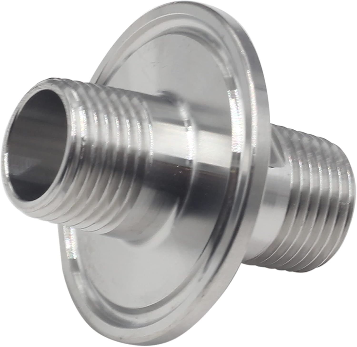 HFS(R) Tri Clamp 1.5 w/ (2) 1/2 MNPT Inside / Outside 304 Stainless Steel