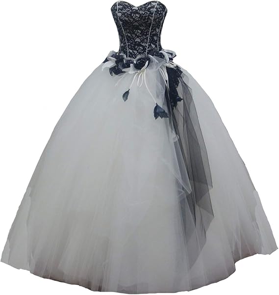 Amazon Co Jp Kivary ロング ゴシック 白と黒 レース ビーズ プロムガウン ウェディングドレス ファッション Amazon Co Jp Kivary ロング ゴシック 白と黒 レース ビーズ プロムガウン ウェディングドレス ファッション