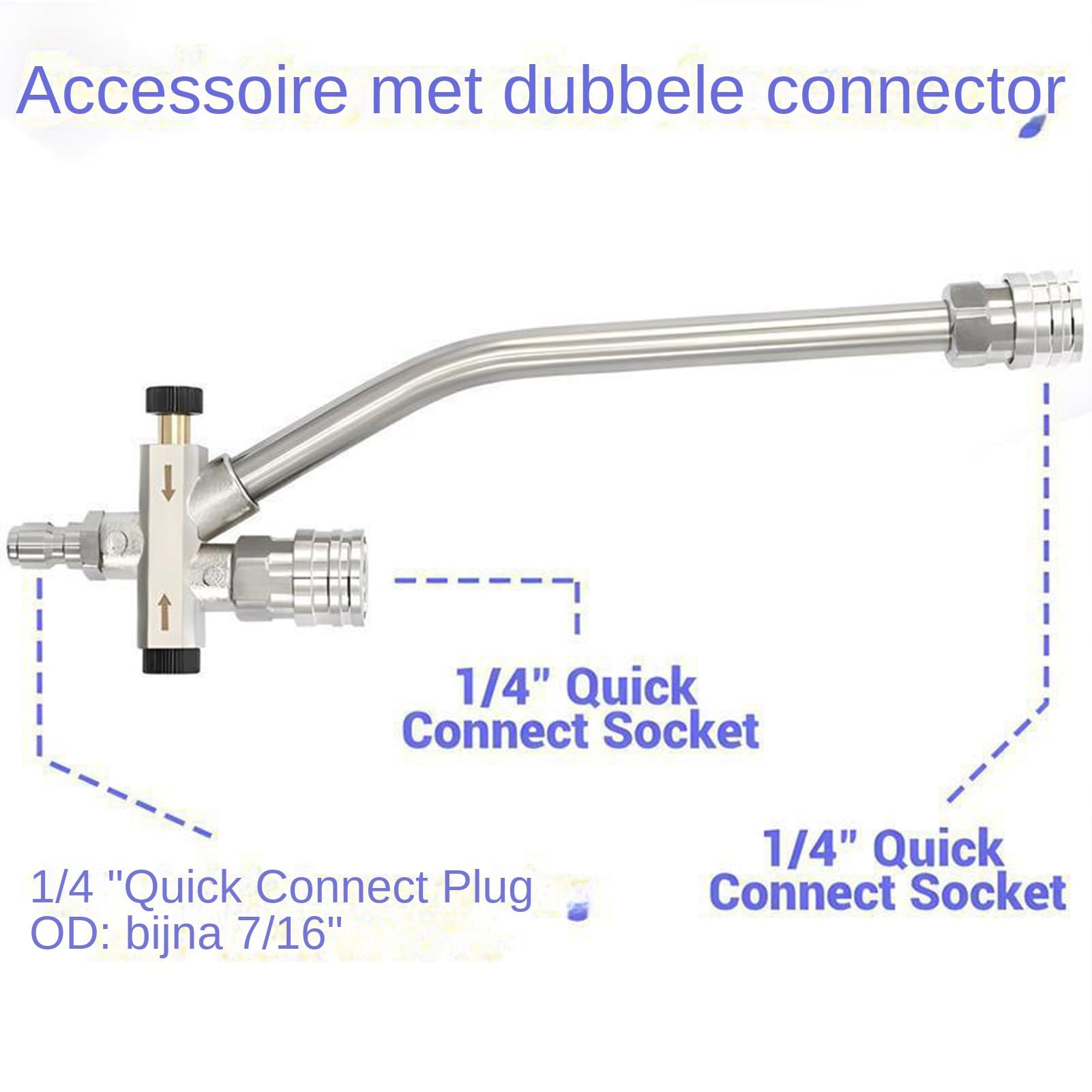 Lanza De Espuma Para Lavado De Coches Hidrolimpiadora para Lavado y | Accesorio Conector Doble Cabeza Para Limpieza Detallada De Jardín Y Hogar