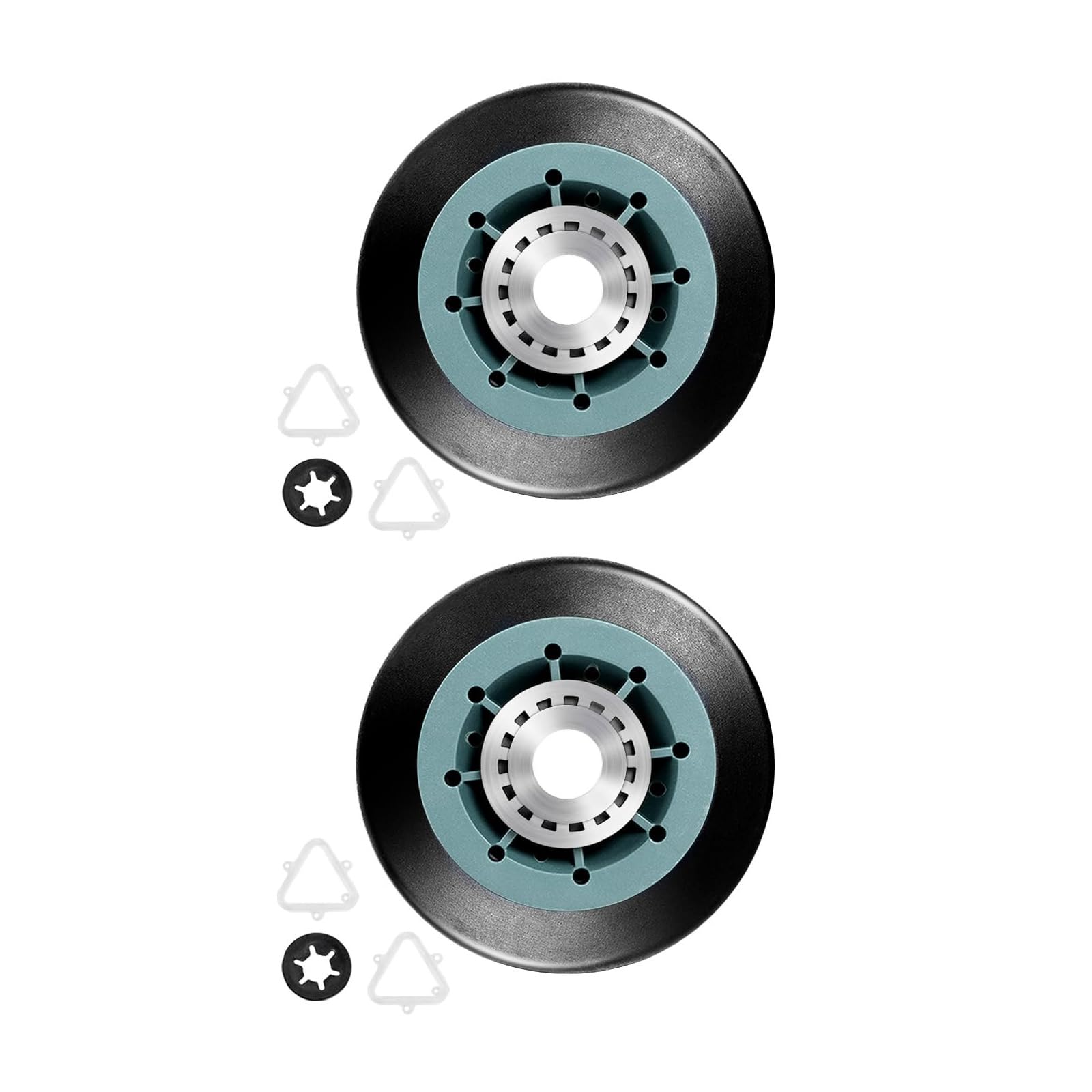 alloneslife Of 2 Dryer Drum Rollers Set Rubber Polymer Texture Suitable for Enhanced Durability and Noise Reduction Roller Set