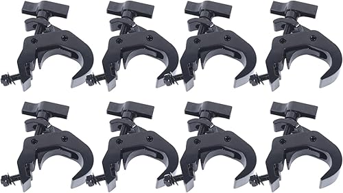 Paquete de 8 abrazaderas de iluminación de escenario, braguero de luz de DJ resistente para carga de 1.575-2.047 in, 330 libras, abrazadera de