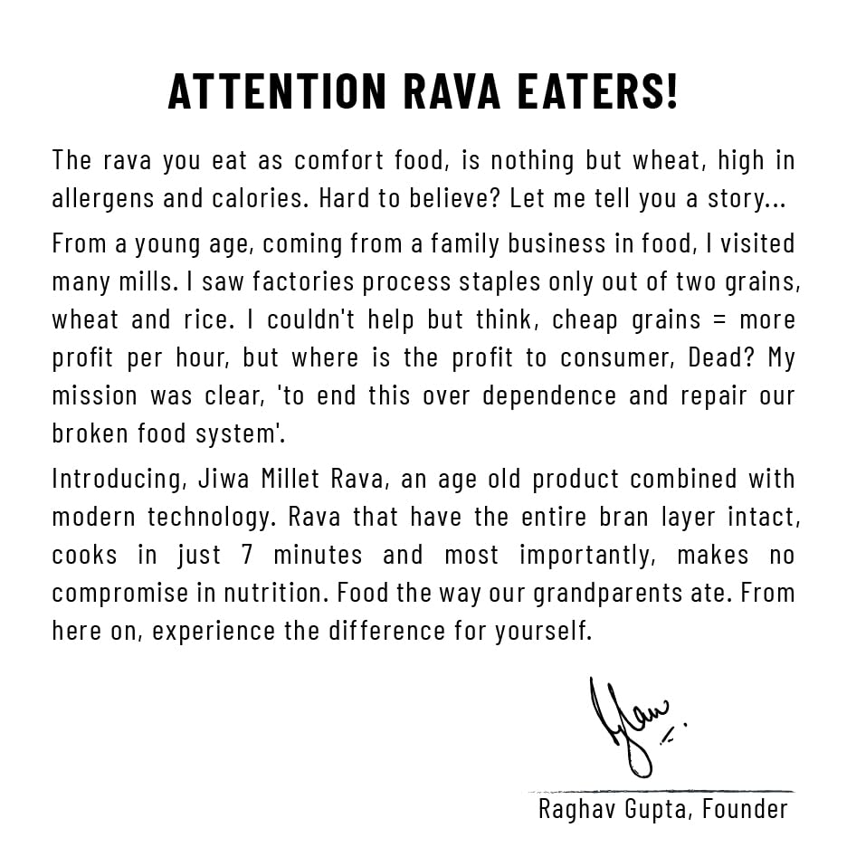 Image of Jiwa Pure Barley Rava | 500 G | Cooks In 7 Minutes | Millet | Jau Rava | Low GI | Suitable for Diabetics