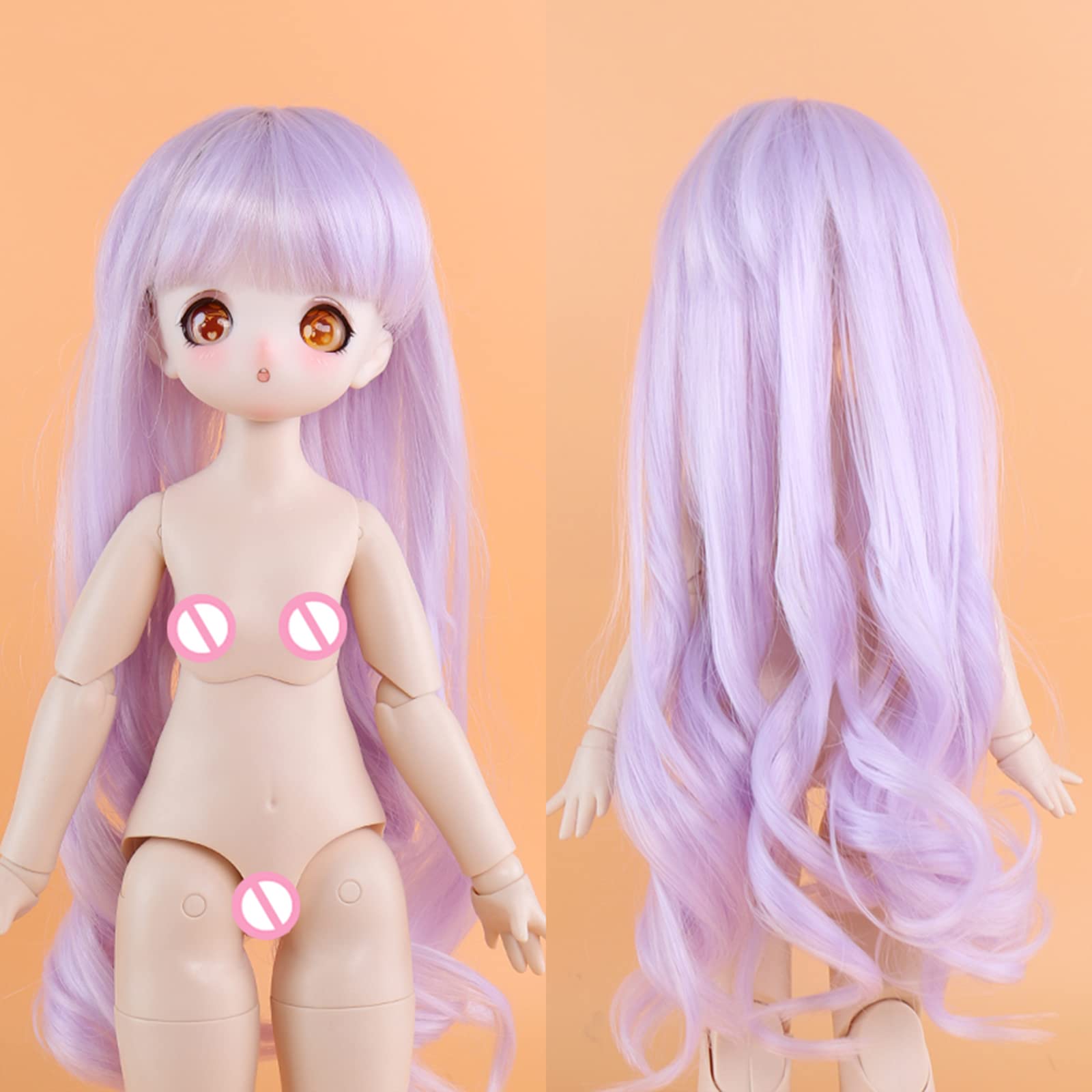 Yunle 1/4 BJD Doll Outfits Lolita Style BJD Clothes, Shoes, Wig, Suitable for 16 Inch BJD Doll,Gift for Girls (E Wig)