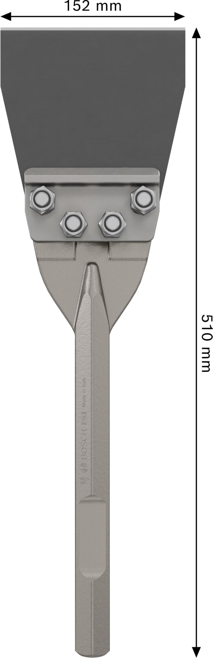 Bosch 1x Raschietto per pavimenti PRO HEX 28 (per Piastrelle, Moquette, 510 x 152 mm, Professional Accessorio Sezionatori)
