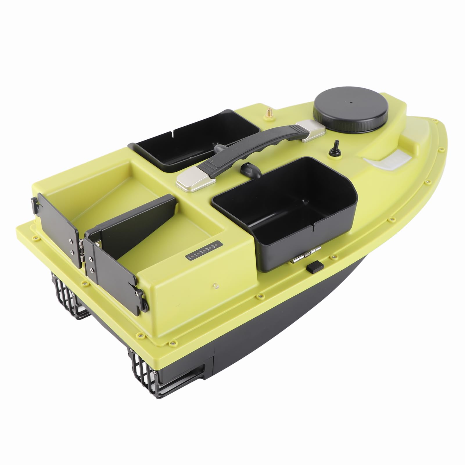 Kavolet Barco de Cebo RC con GPS, 12000 mAh, 600 m, Mando a Distancia inalámbrico, Barco de Pesca con Bolso, Barco de Pesca con 4 recipientes para cebos, Carga de 2 kg