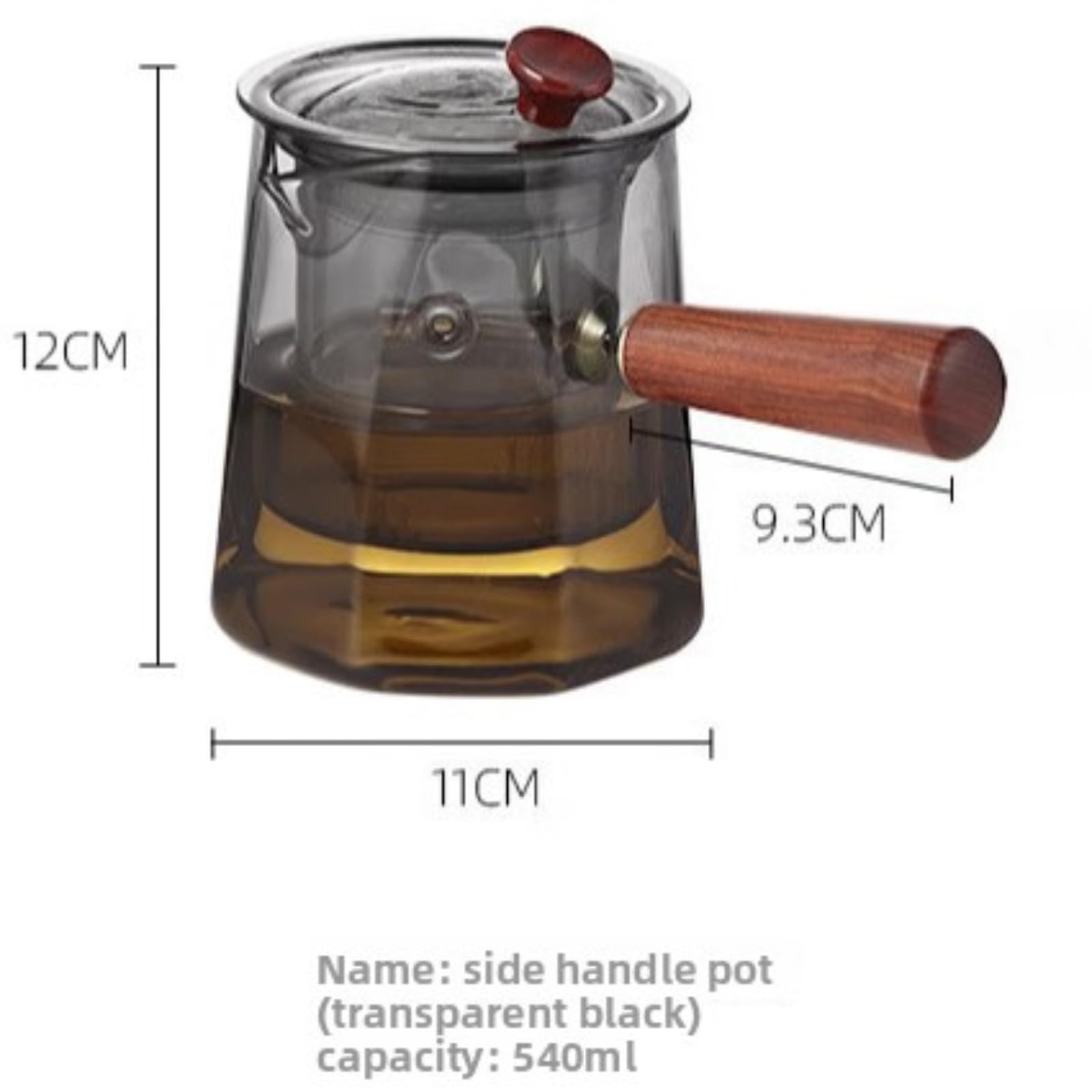 Odporny na ciepło szklany czajniczek zaparzacz do herbaty, 540 ml, domowy chiński styl retro