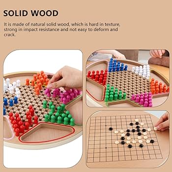 Amazon | SAFIGLE チェッカー 六角 五目並べ 木製 家族ゲーム