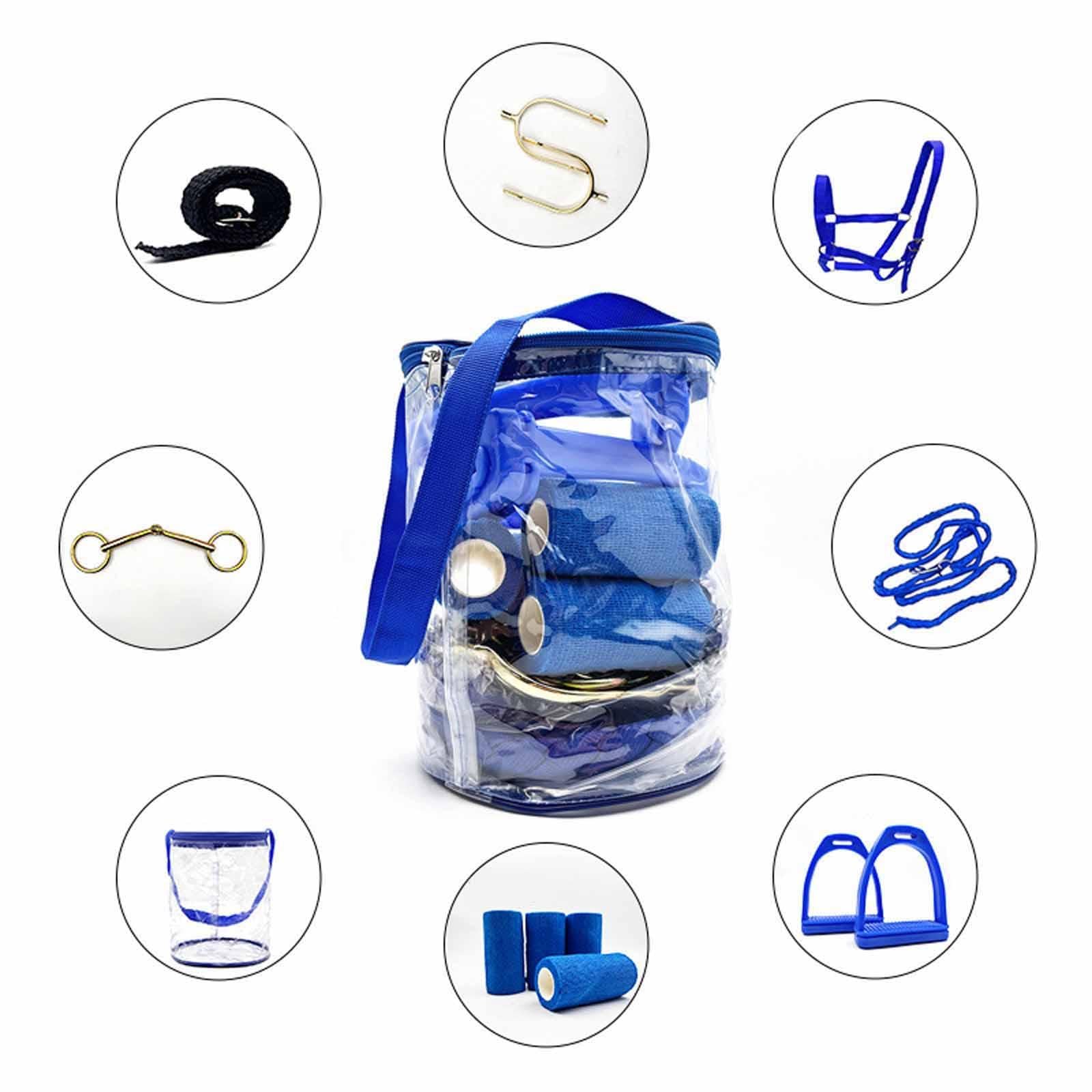 8 Stück Pferdehalfter Equestrianset Zaumzeug Sporen Beinband Nylon Metall für Übung Reitunterricht Pferdesport Freizeitstall