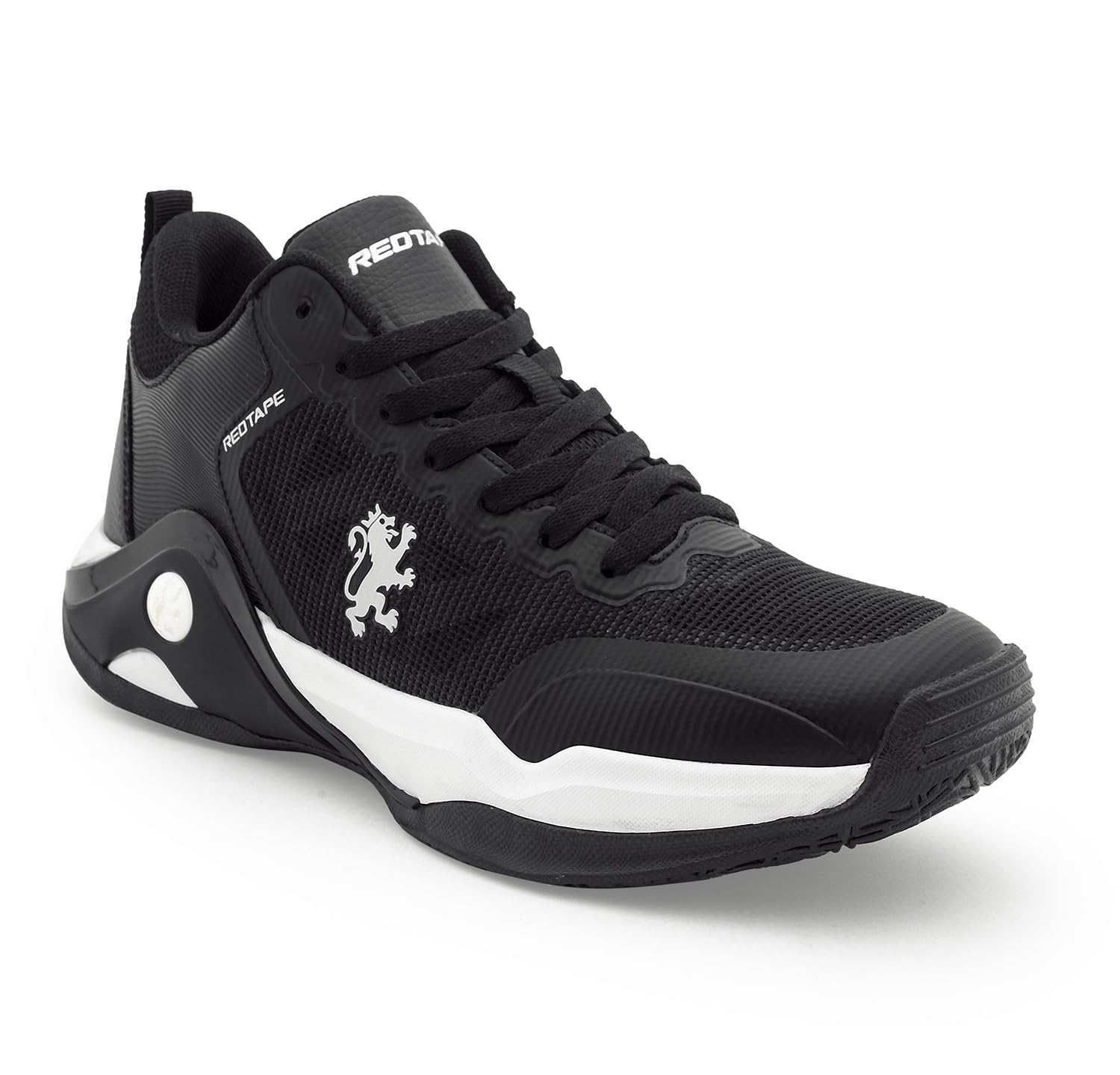 Men's Sneakers Black Mesh Round Toe Lace-Up All-Day Comfort-image-28