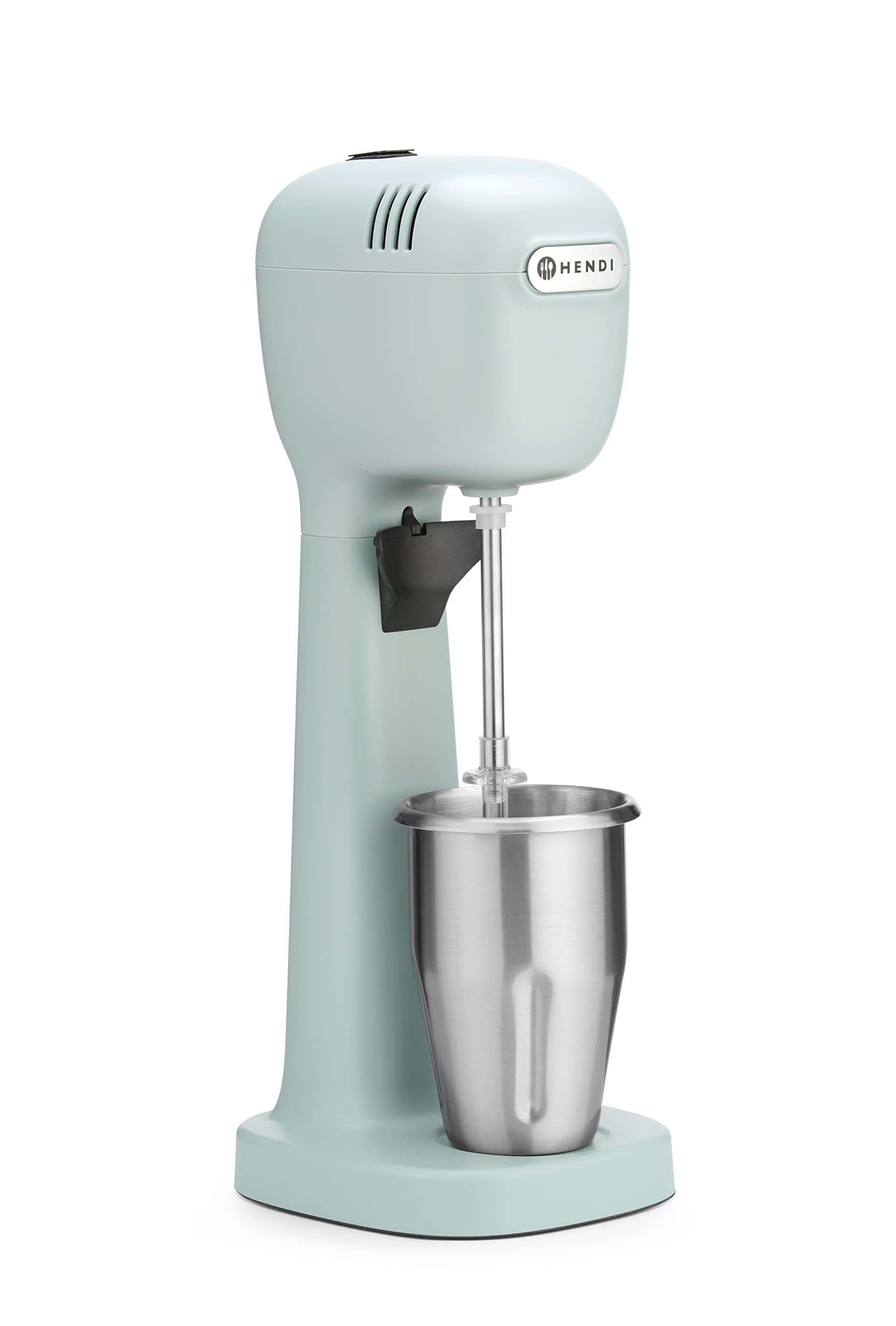 HENDI Mixer Professionale per Bevande, Aeratore di Bevande Leggere, Frappé, Cappuccini Freddi, Include 2 Bicchieri e 4 Agitatori, 230V/400W, 170x196x(H)490mm, Blu