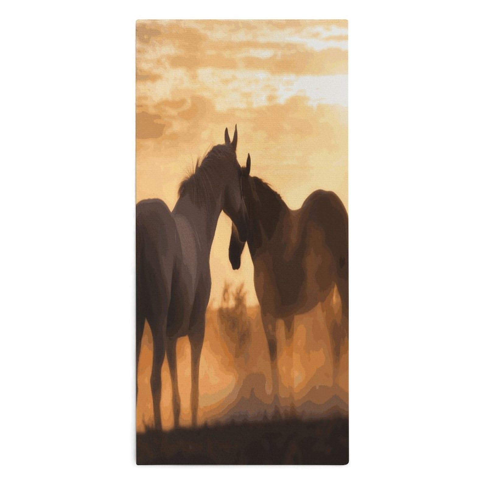 Btcowzrv Style Horses In Love Bath Towel Beach Towels Shower Towel
