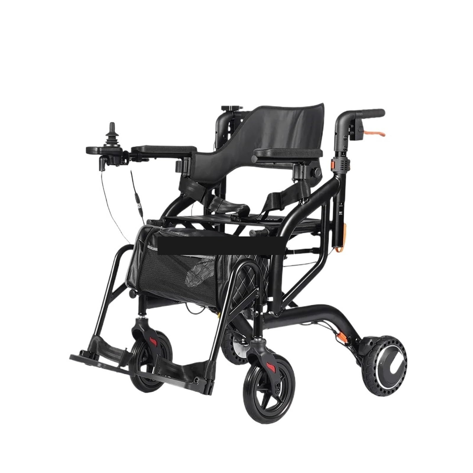 Assistenza Sanitaria Sedia A Rotelle Elettrica Pieghevole Leggera A 4 Ruote Carrello Esterno For Anziani Elettrico For Mobilità Rollater Walker Mobilità Confortevole Fluida(Black)