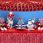 3P Red Tassel Banner Garland Metallic Foil Fringe Banner Tinsel Tassels Streamer Banner Backdrop for Parade Floats, 2025 Graduation Decorations, Wedding Party Decoration - Image 5
