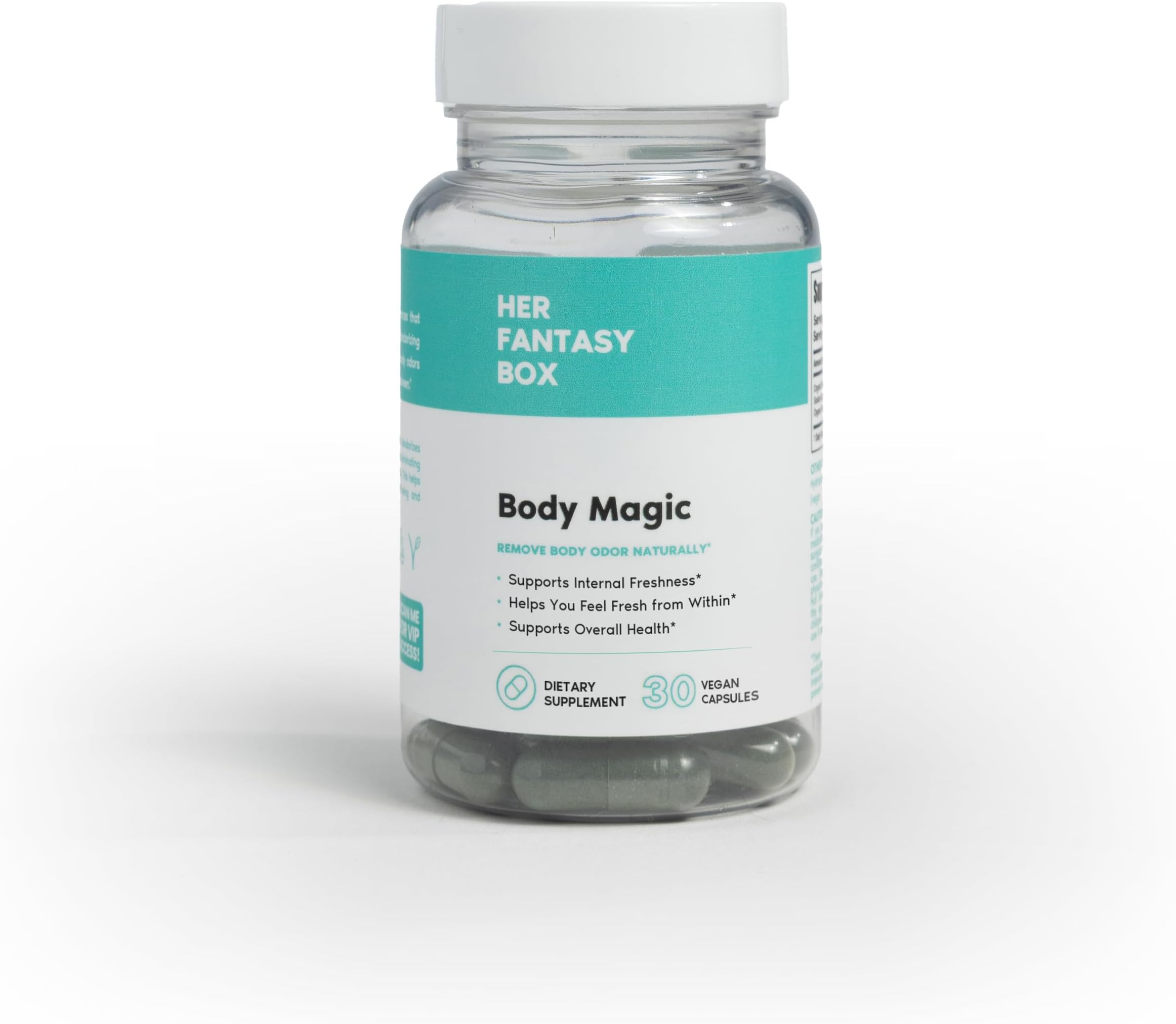 Body Magic | Chlorophyll Capsules – Vegan Detox & Digestion Support, Gut & Skin Health, Natural Energy Booster – 30 Capsules (200 mg)
