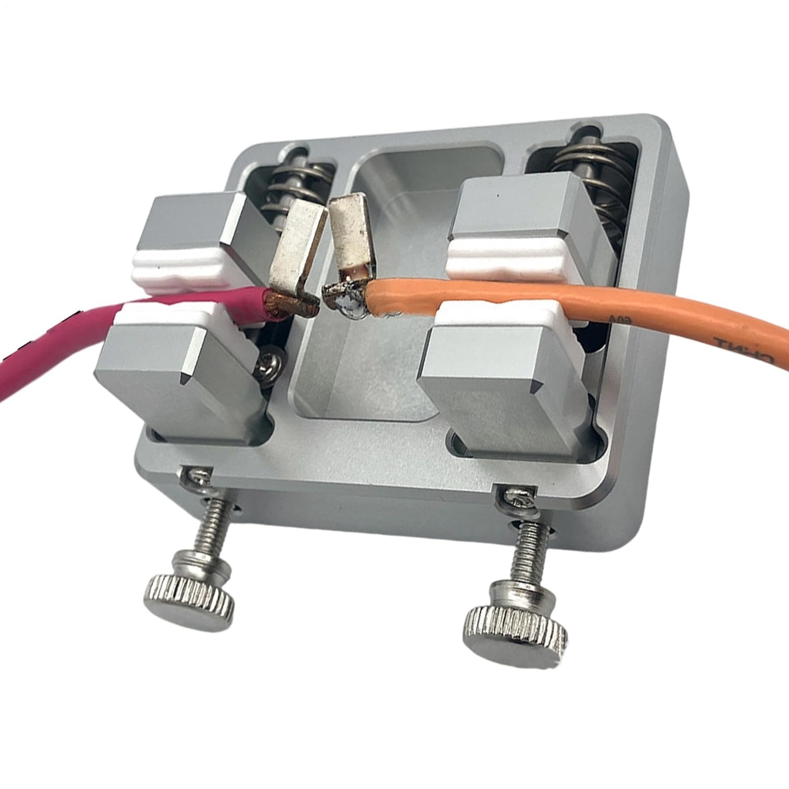 Pince à souder en aluminium lourd avec mâchoires résistantes à la chaleur - Pince à souder pour montage PCB et soudage par points - Support stable pour établi et station de soudage