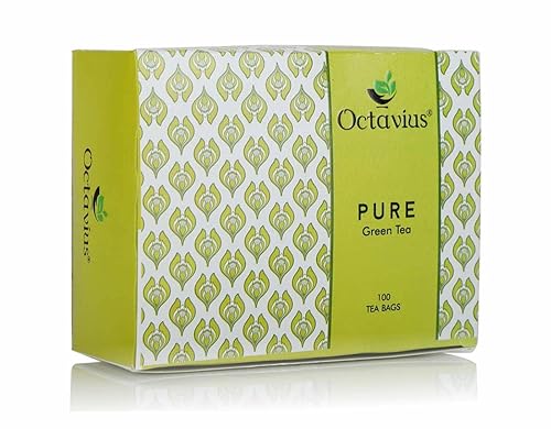 Octavius Surtido de muestras de té verde | Bolsas de té verde puro | 100 bolsas de té (paquete de 1)