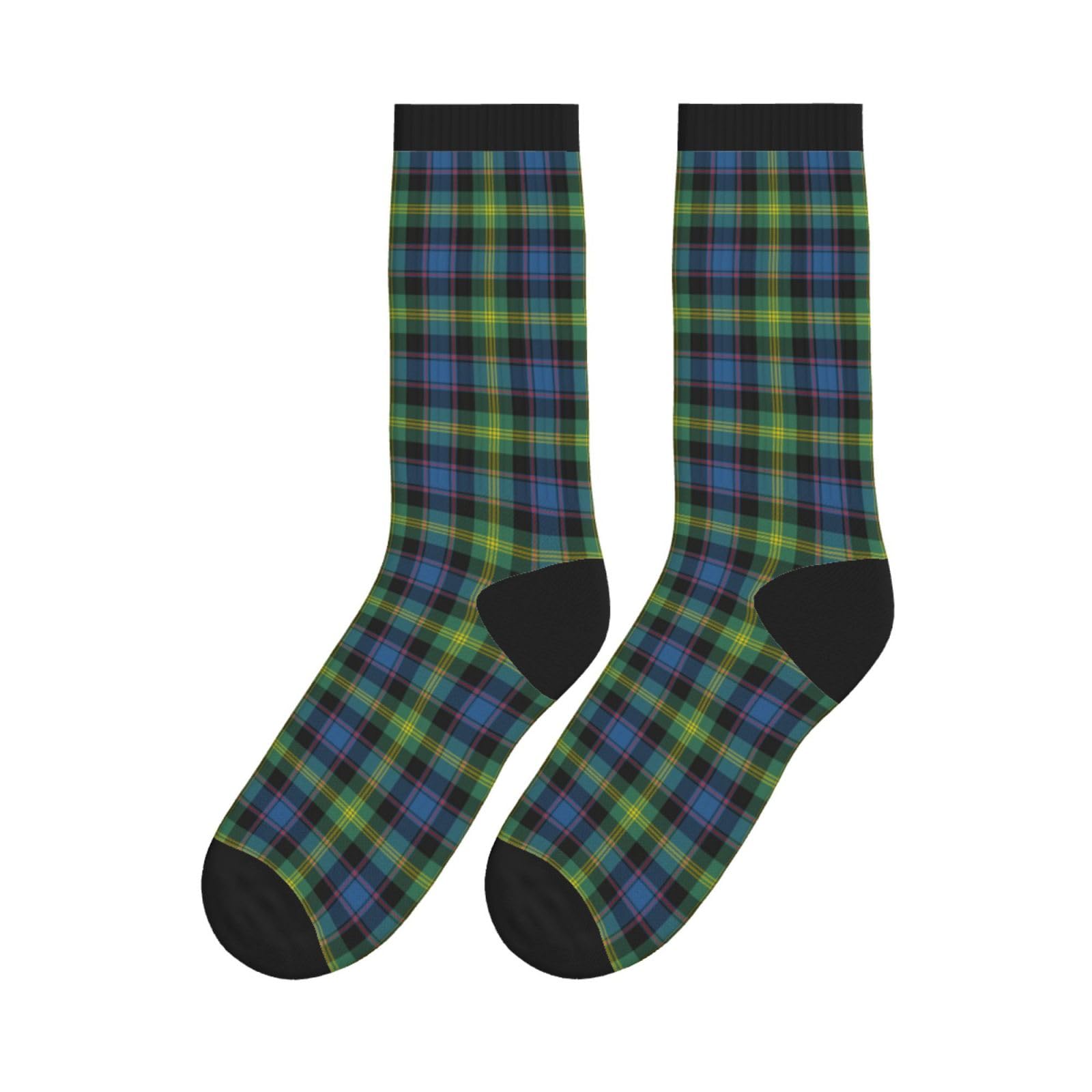 SMAZDFXX Casual Socks Clan Watson Ancient Tartan Crew Tube Socks Sport Running for Men Women