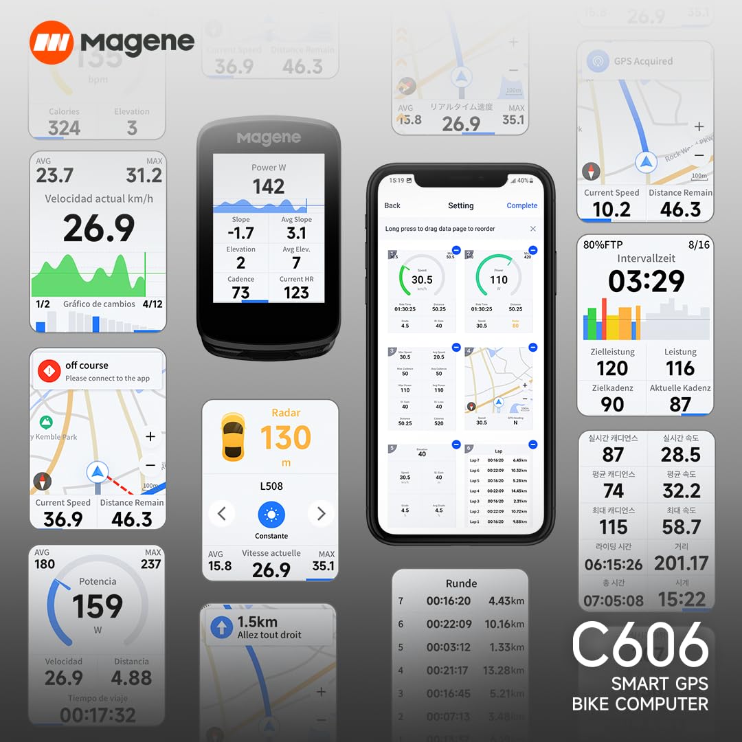 MAGENE C606 | Smart GPS Cycle Computer