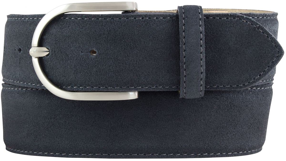 BELTINGER Damen-Gürtel aus Veloursleder 4 cm | Wildleder-Gürtel 40mm Mit Runder Schnalle