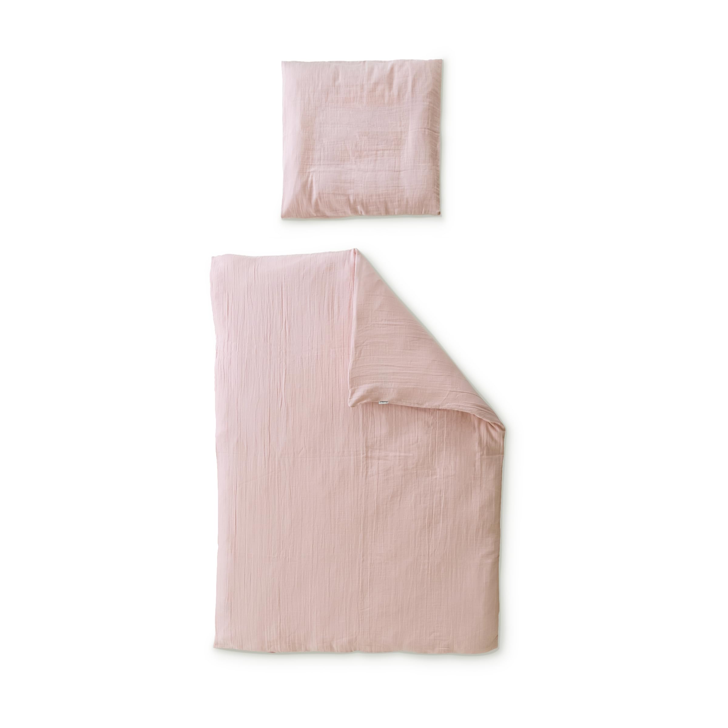 Ehrenkind® Bettwäsche-Set Musselin | 100% Bio-Baumwolle | Standard 100 by Oeko-TEX | 200x135cm + 80x80cm Rose Bettwäsche 135x200