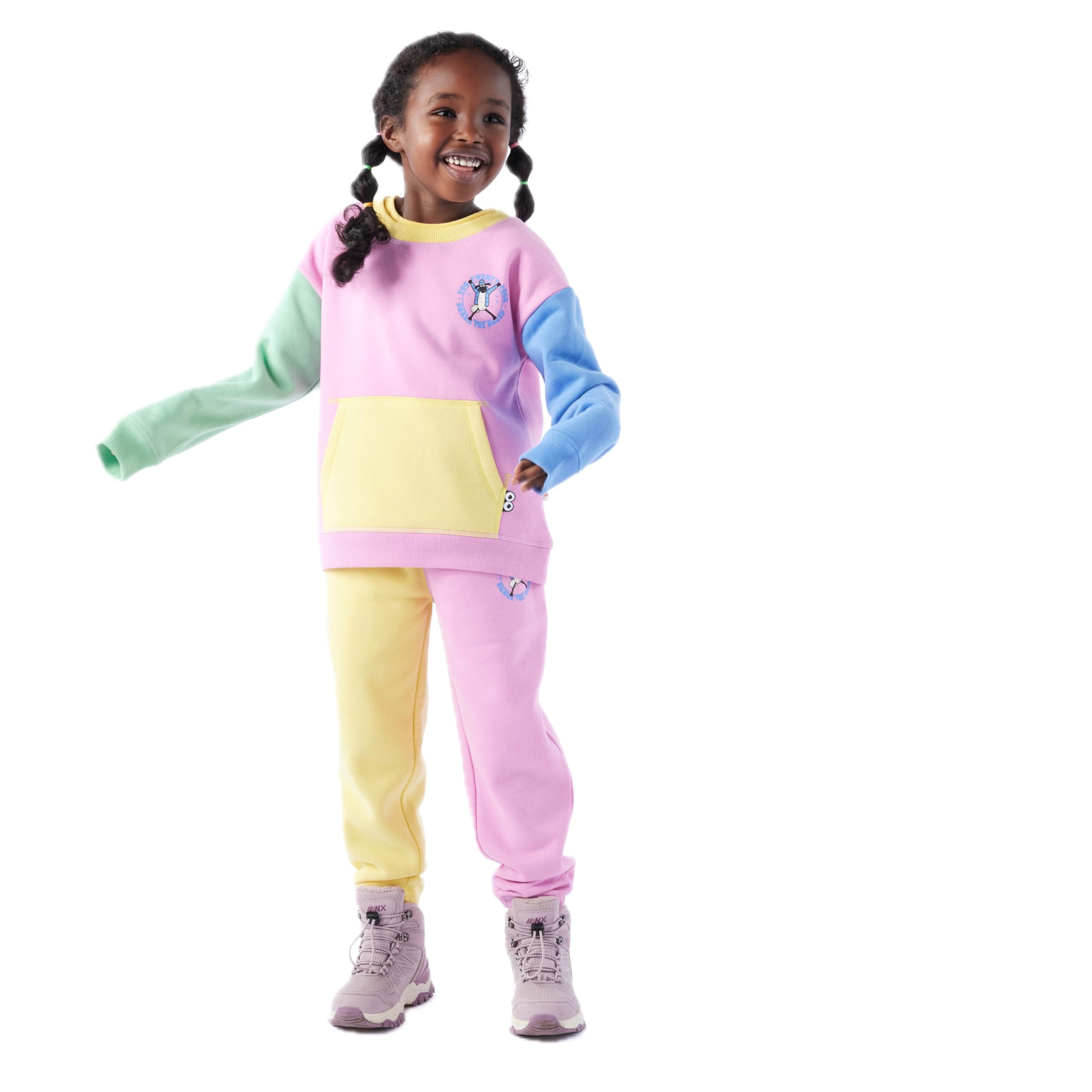 TOG24 Kids Sweatshirt - Cheviot Shaun the Sheep Collection - Baby Pink - 4-5 Years