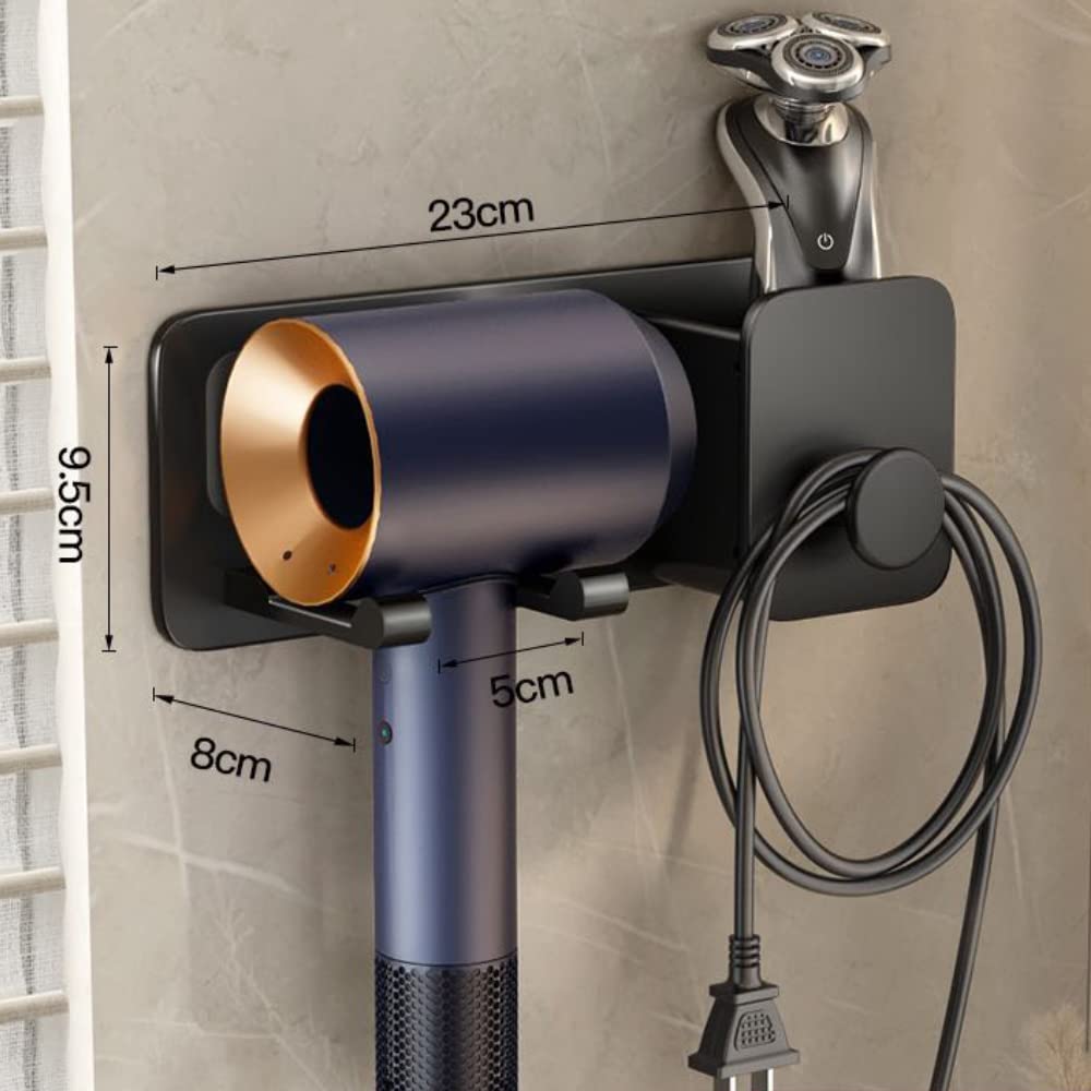 Support mural pour sèche-cheveux pour organiser une petite salle de bain