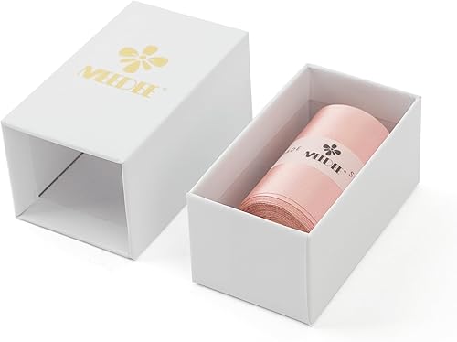 Miniatura 9 de MEEDEE Cinta de seda rubor, cinta de pelo de seda rosa de 2 pulgadas, 5 yardas en carrete, perfecta para manualidades, decoración de boda, ramo de