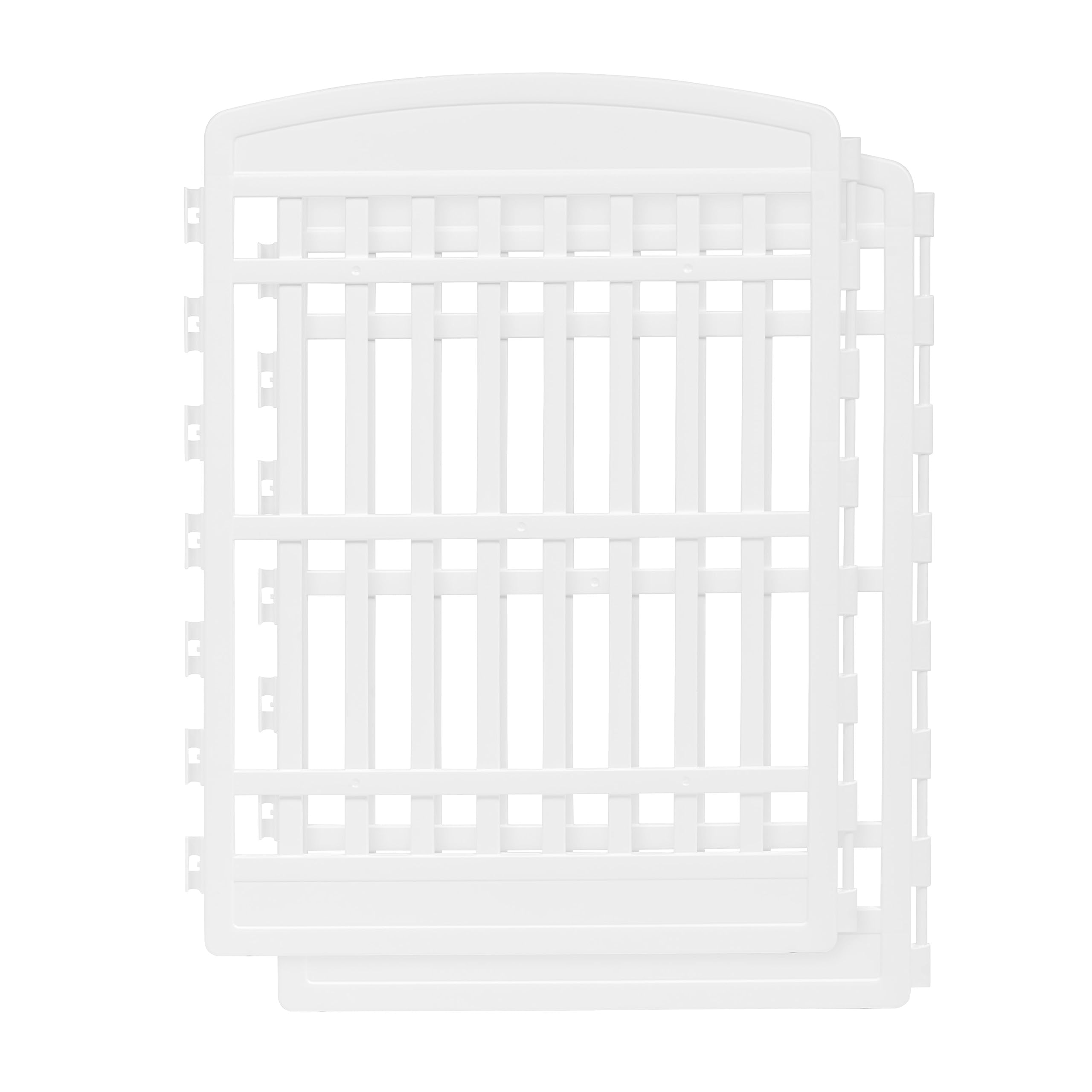 Iris Ohyama USA Dog Playpen Add-On Panels, 2-Panel 34" Pet Playpen, Puppy Playpen, Foldable, Customizable, White