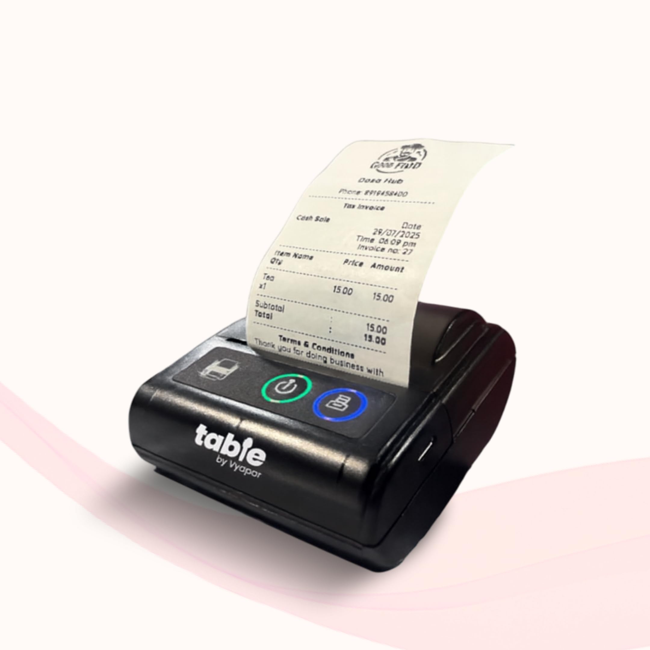 Table 2-Inch Bluetooth & USB Thermal Billing Printer for Restaurants | POS Receipt Printer with 3-Month Restaurant Billing Software License (Android Compatible)-image-10