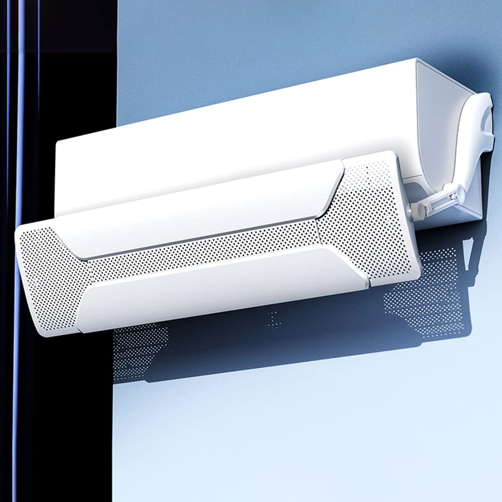 Deflector de Viento Universal Ajustable para Parabrisas, Color Blanco, con Salida de Aire Acondicionado antirretorno.