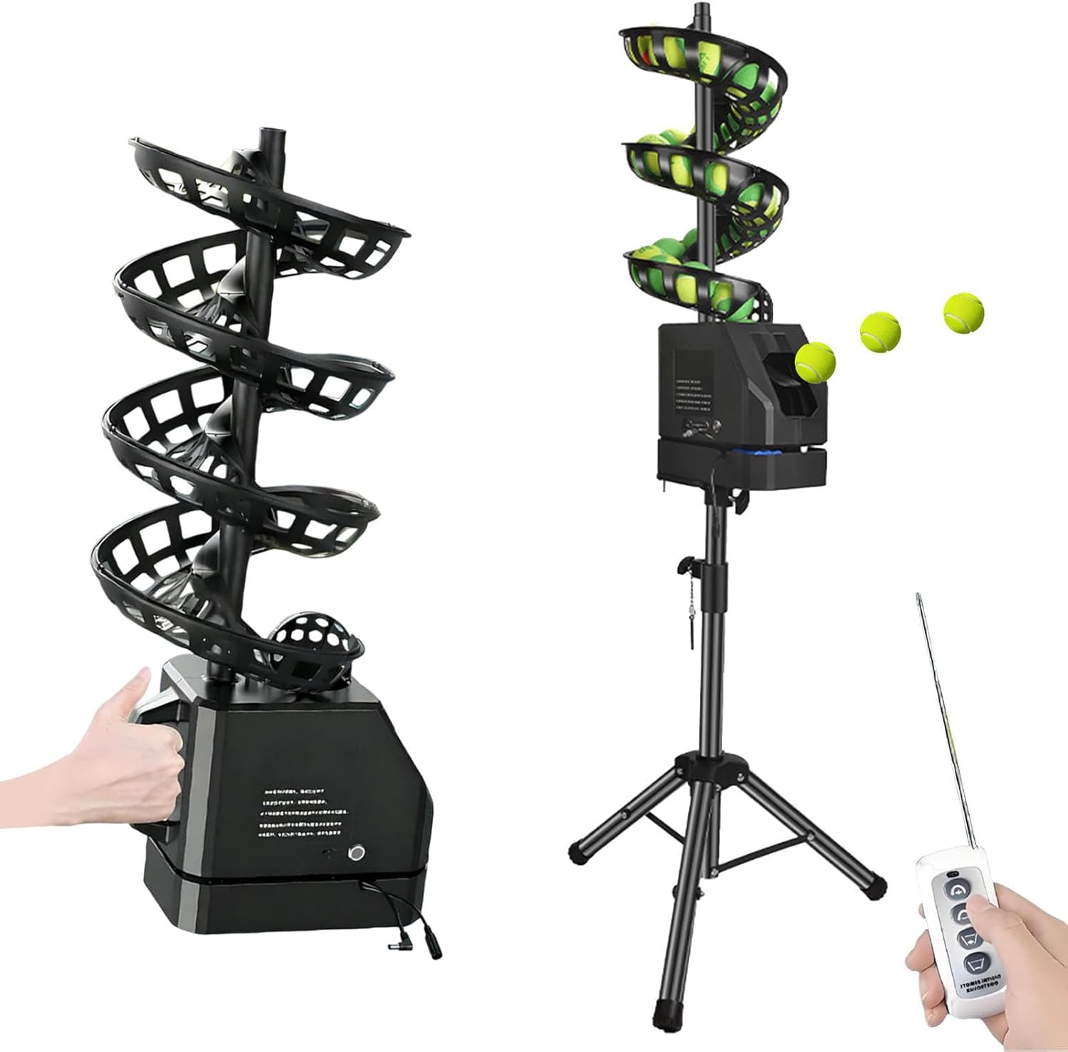 Automatic Tennis Ball Machine - 33-Ball Capacity, Single Player Training Aid - 5-6 Hours Battery Life, Perfect for Agile Exercise & Skill Development - Luxury Model,Luxurymodel