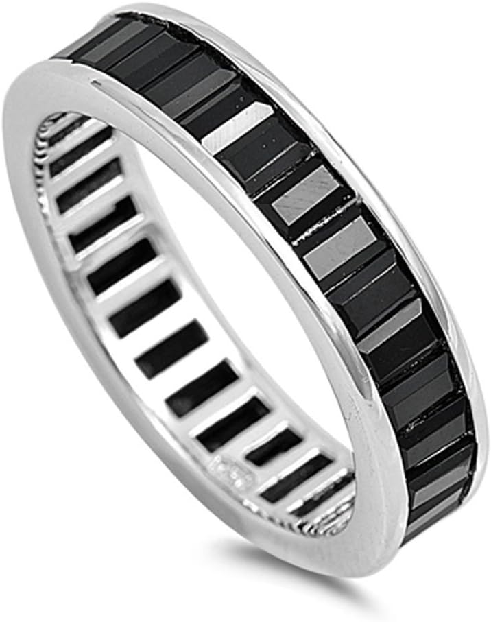 CHOOSE YOUR COLOR Sterling Silver Eternity Ring