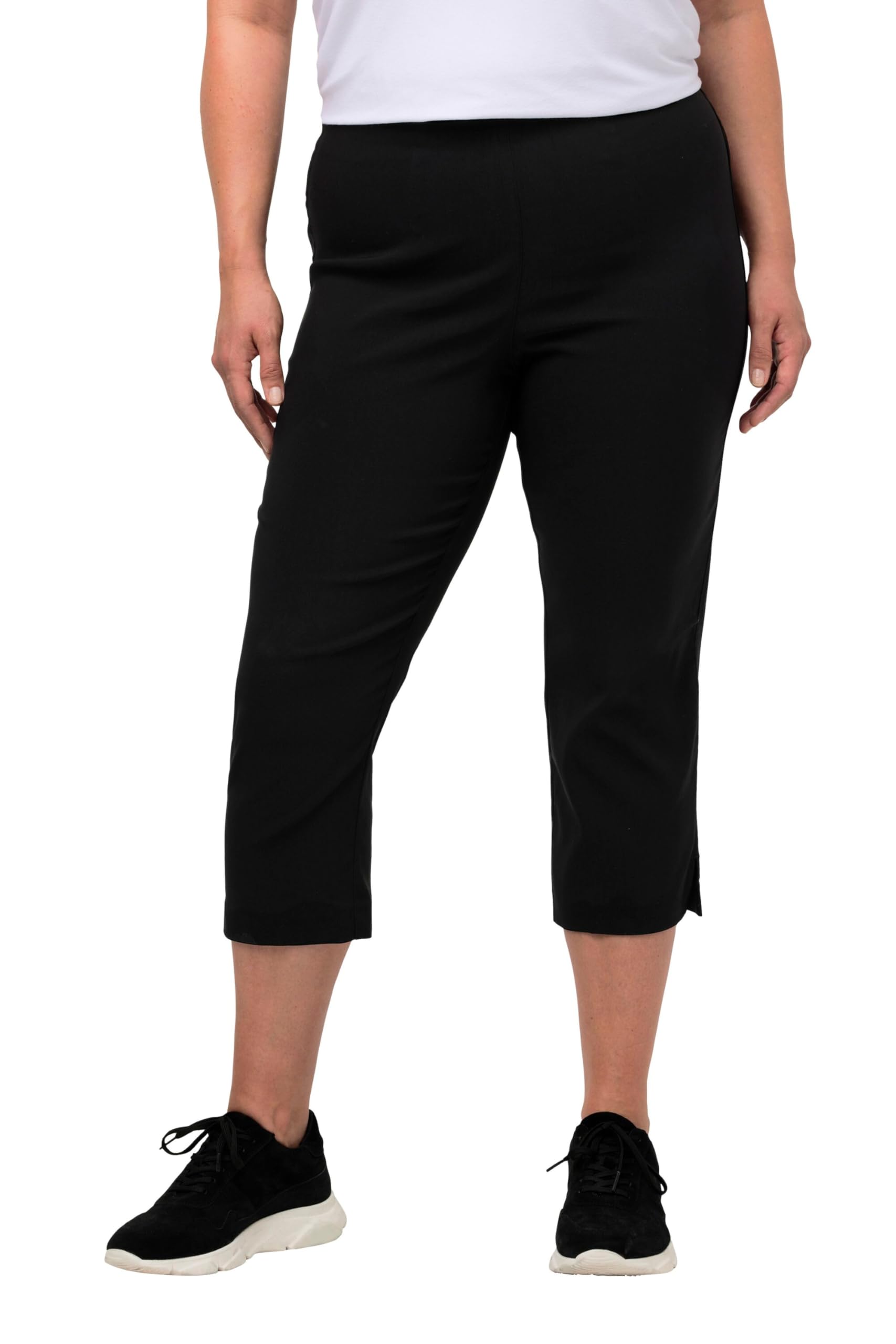 Ulla Popken Damen große Größen Übergrößen Plus Size Bengalinhose, wadenlang, Elastikbund, Stretch 640914