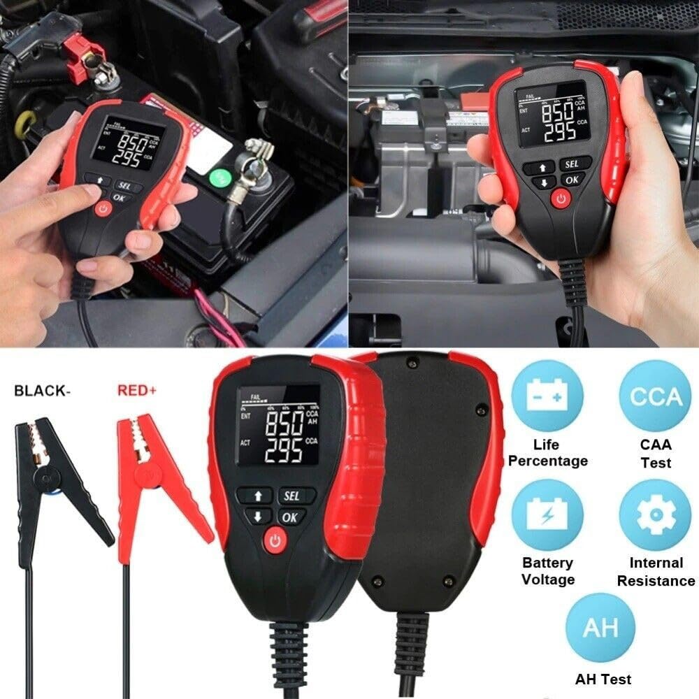 Trade Shop - Tester Batteria Auto Professionale 12v Analizzatore Digitale Display LCD Fs-21946