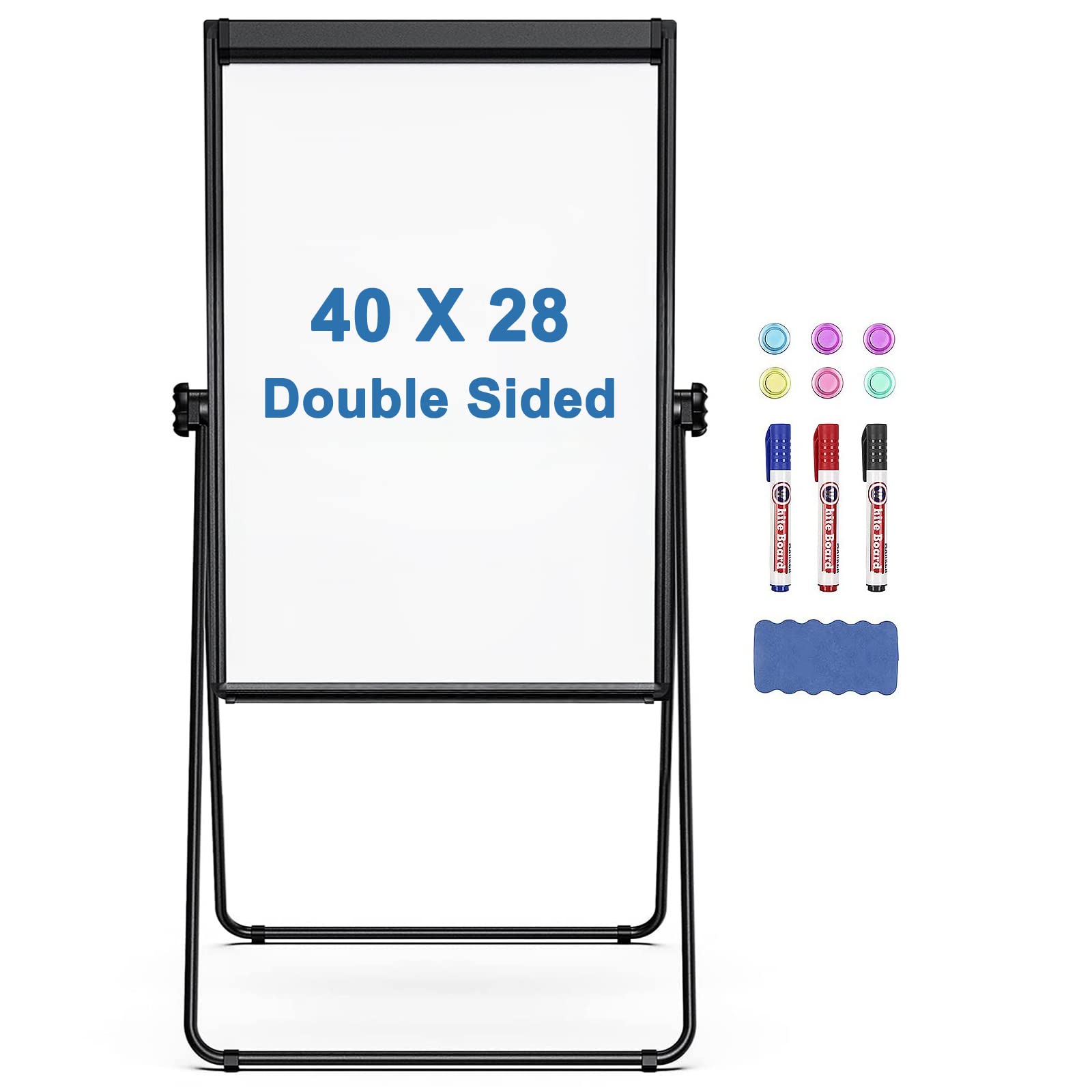 Buy Stand White Board, 40 x 28 inches Dry Erase Board with Stand Double Sided Height