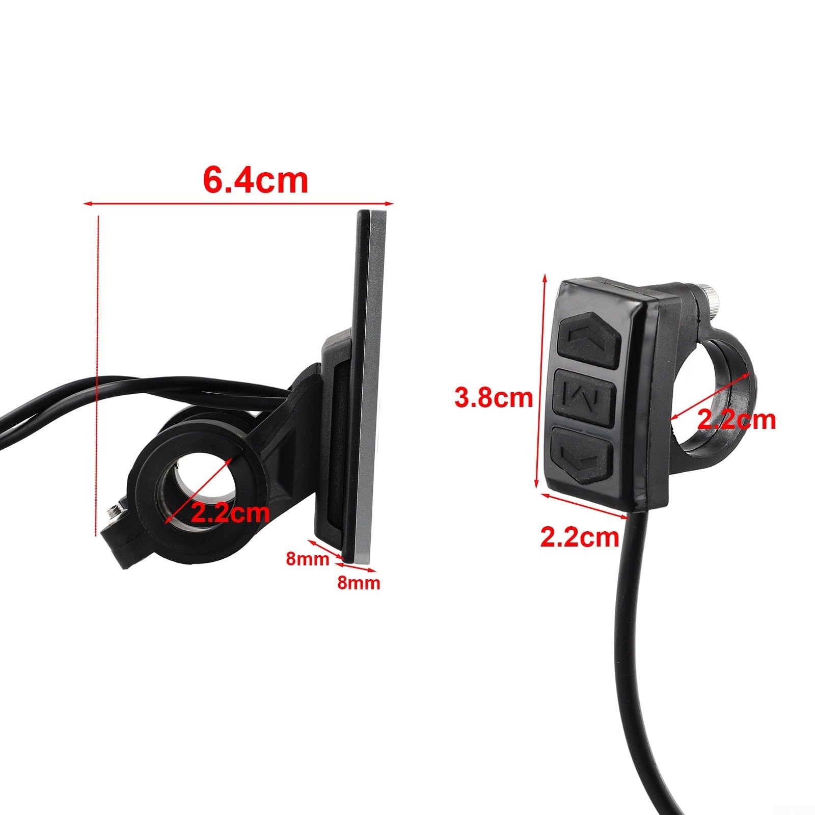Oniissy 5pin M5 LCD Display für E-For Bike Elektroroller Tacho mit Steuerung, kompatibel mit Kommunikationsprotokoll Nr. 2, ABS & Stahlgehäuse, 2M Kabel