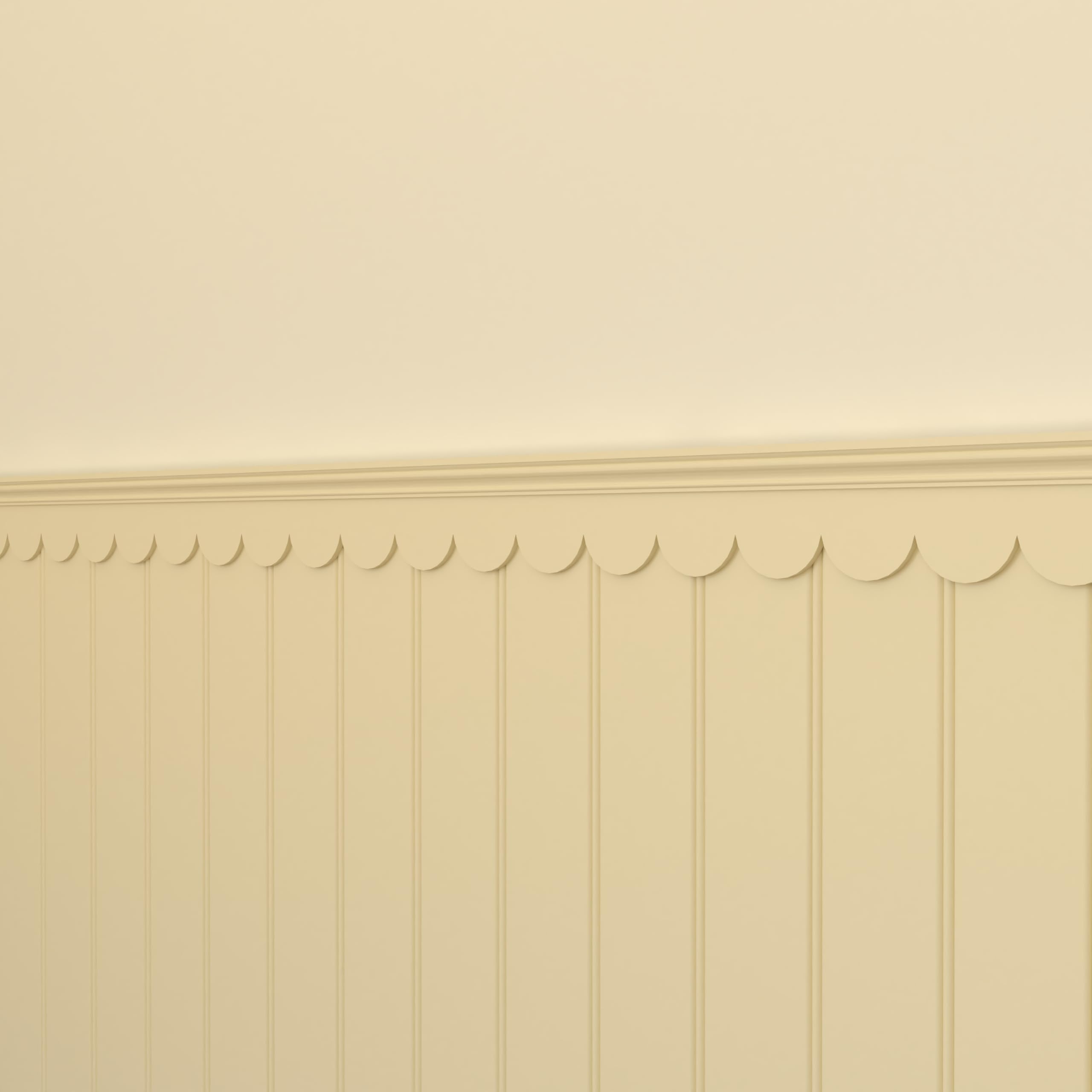 (Pack of 5) Large Scallop Trims - Unprimed - 1m Long - Wall and Shelf Edging MDF Wood (by Trims & Co.)