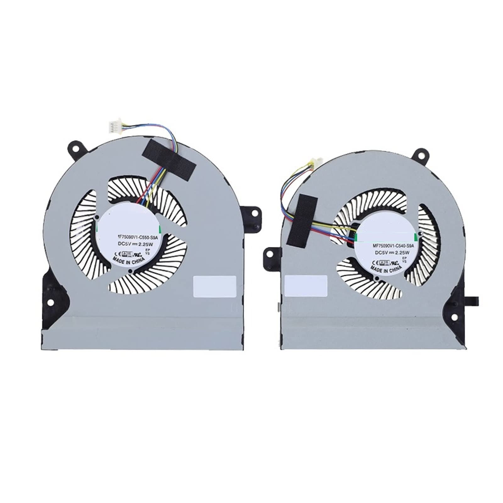 Wentylator procesora graficznego laptopa MF75090V1-C540-S9A MF75090V1-C550-S9A DC5V 2.25W 4Pin kompatybilny z ASUS ROG Strix S5VS GL502VS Lucky (Color : CPU GPU FAN)