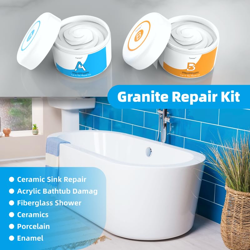 Miniatura 7 de Tenee Kit de reparación de granito y kit de reparación de mármol, kit de reparación de chips de encimera de cuarzo para encimeras de granito,