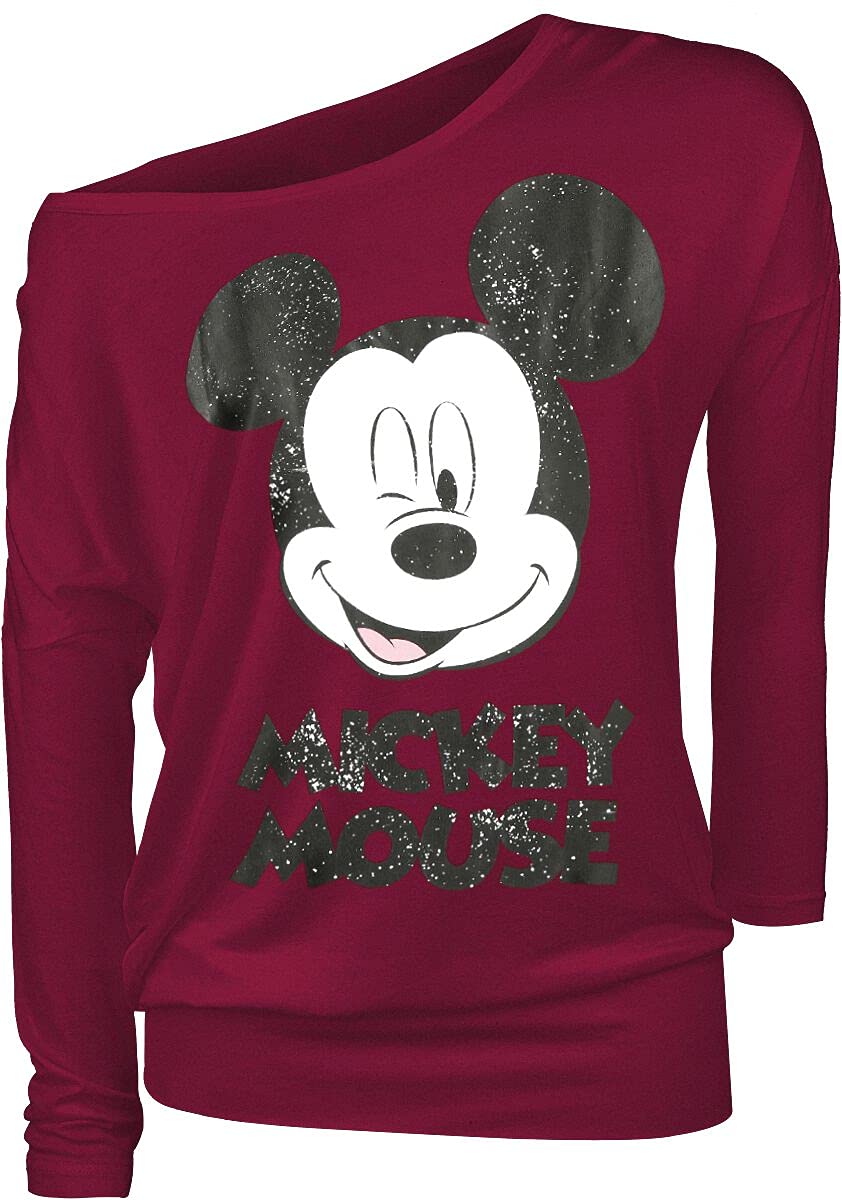 Disney Micky Maus Twinkle Frauen Langarmshirt rot, Fan-Merch, Filme M