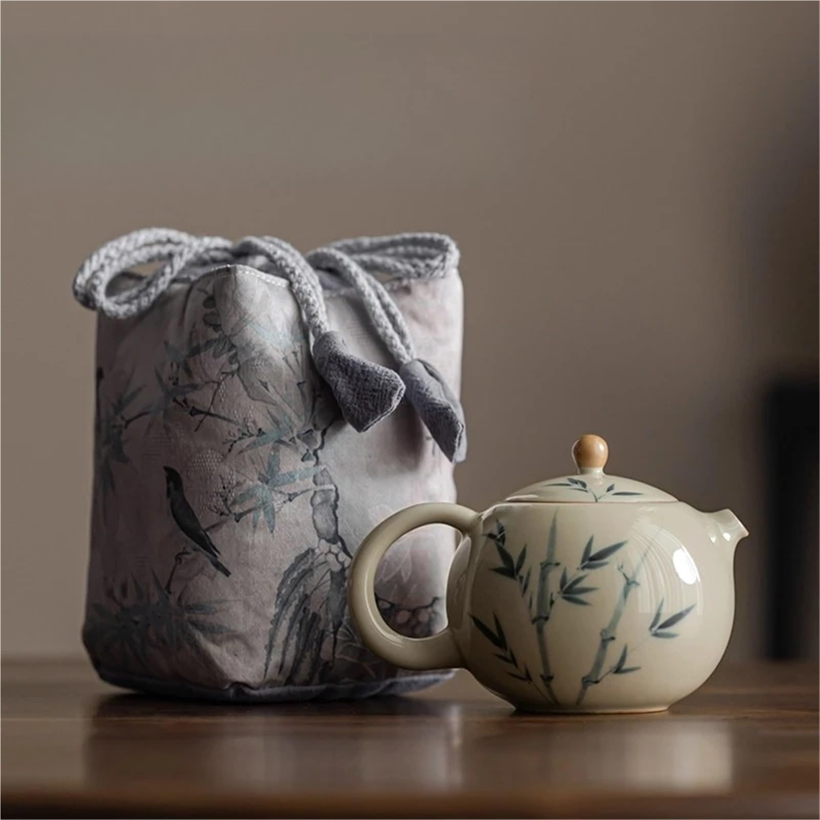 Tetera Tetera pequeña de cerámica for preparar té, taza individual for una sola bebida, juego for el hogar(3-piece set)