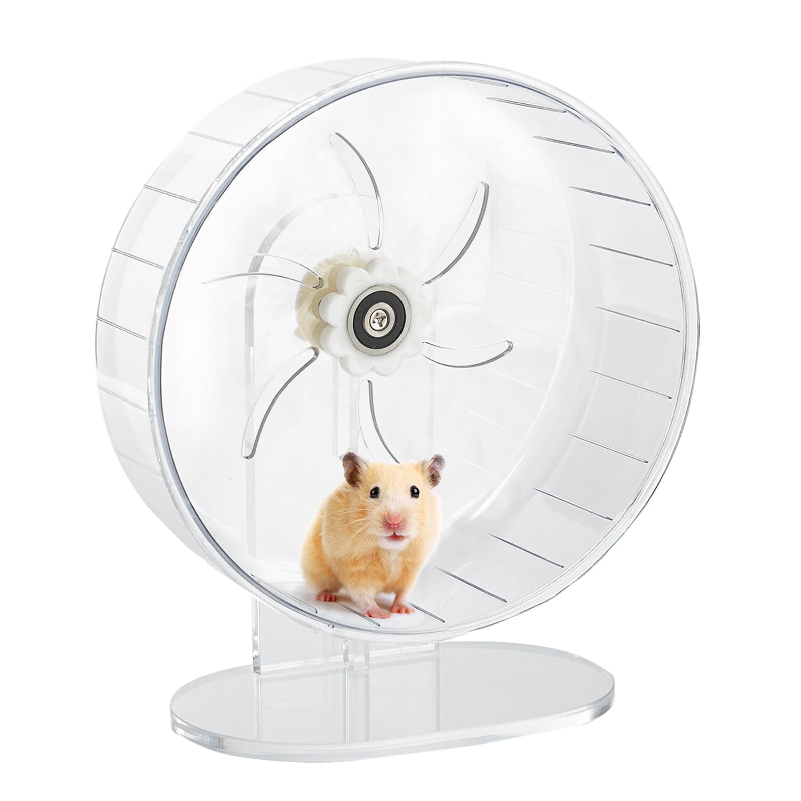 Silent Hamster Übungsrad - Hamster Spielzeug Zubehör Laufspiel mit Ständer Leiser Hamster Läufer für Kleintiere Haustier Rennmäuse Zwerg Syrische Hamster Igel Ratten Maus Mäuse usw. (9,4 Zoll)