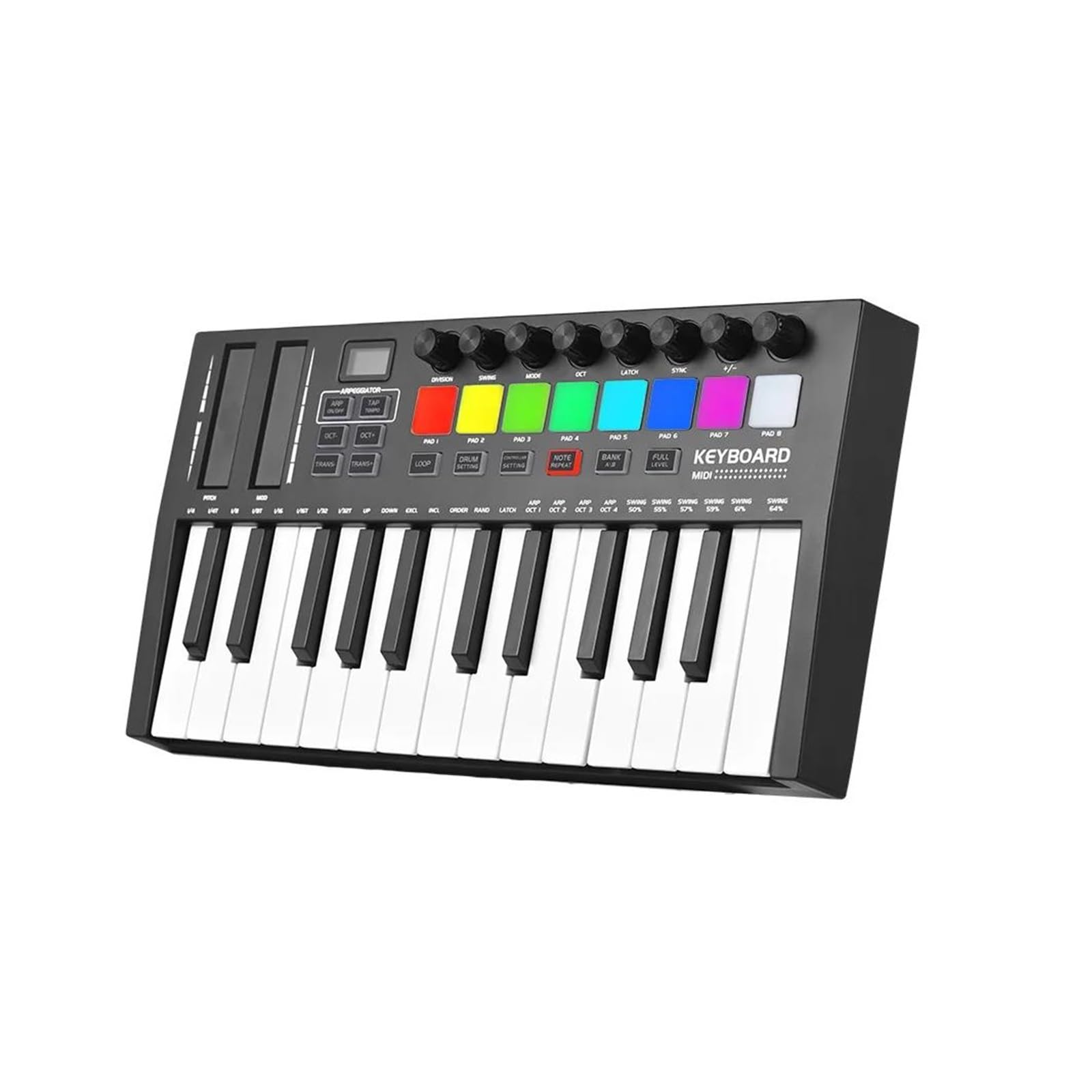 elettronica Piano Keyboard Tastiera Elettronica Professionale 25 Tasti Tastiera Pad Arranger Schermo Musicale Intelligente Portatile Tasti Con Manopola Regolabile