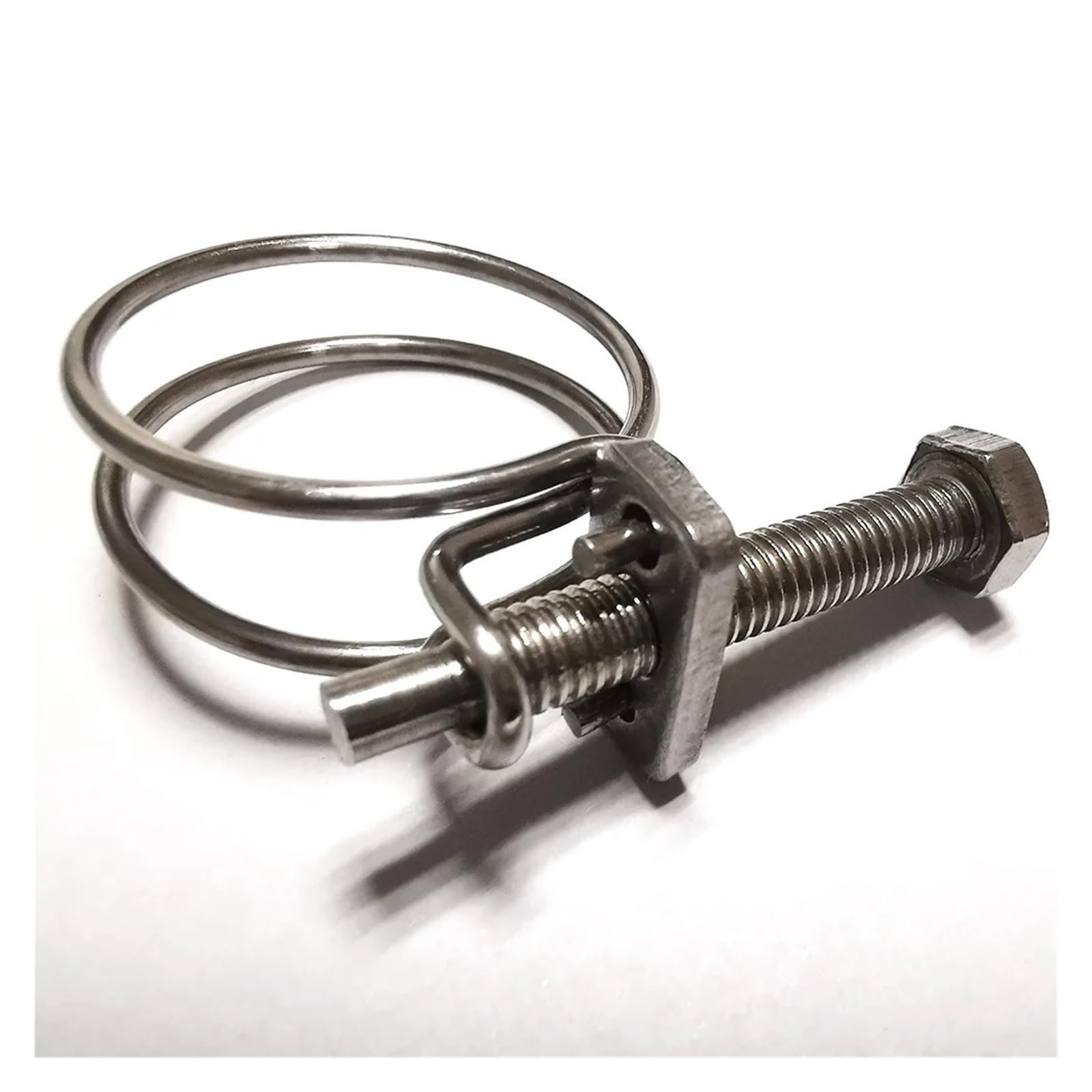 Doppel-Drahtschlauch-Bolzenbefestigungsklemme, 304SS 105C Doppeldraht-Rohrschellen, Wasser-Lüftungsrohre, Multi-Size-Packung 2–20 Stück(89-95mm(5pcs))