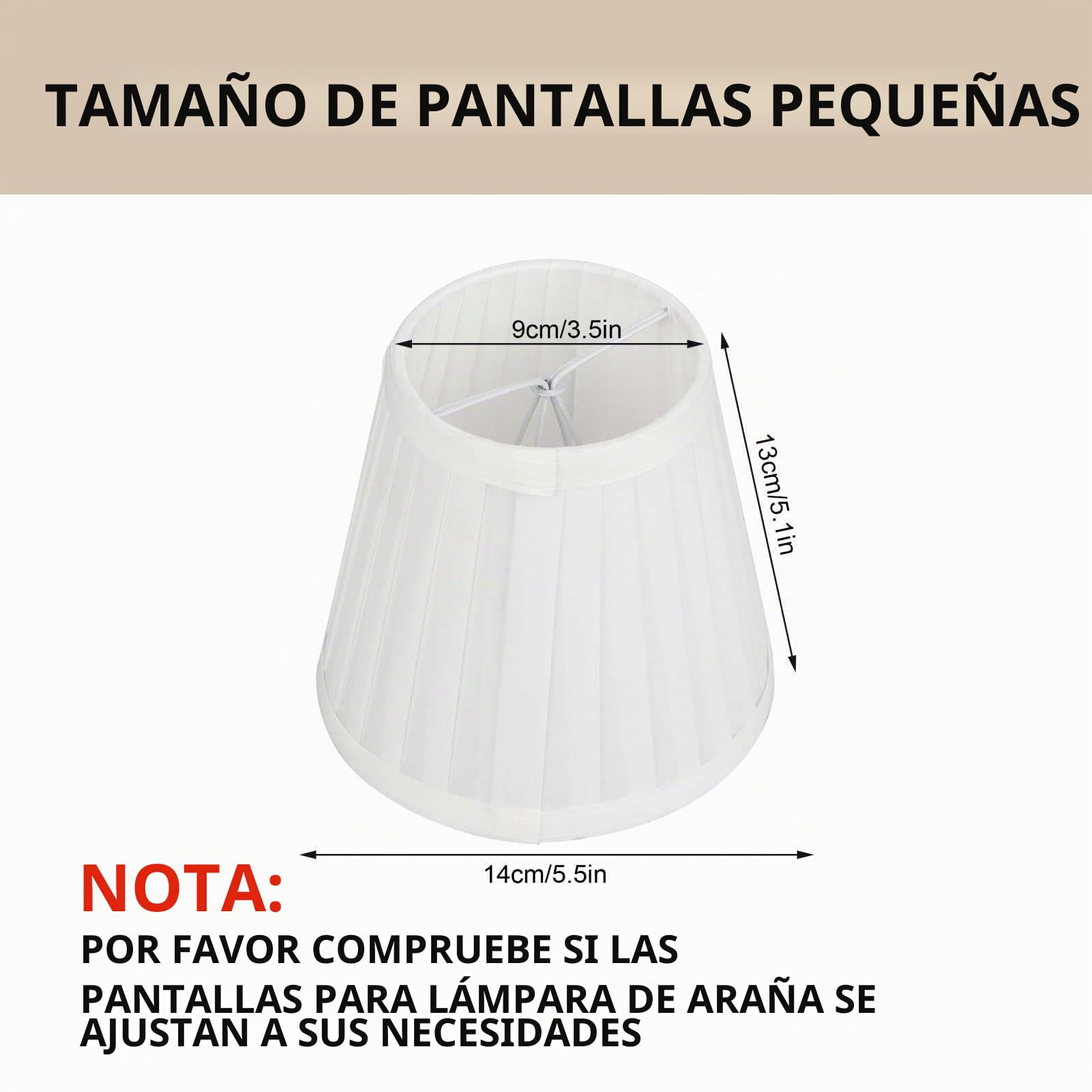 Juego de 6 pantallas de lámpara pequeñas, pantallas de lámpara de araña Clip on Lamp Shade para lámparas de mesa Chandeliers Wall Floor Lamp Replacement